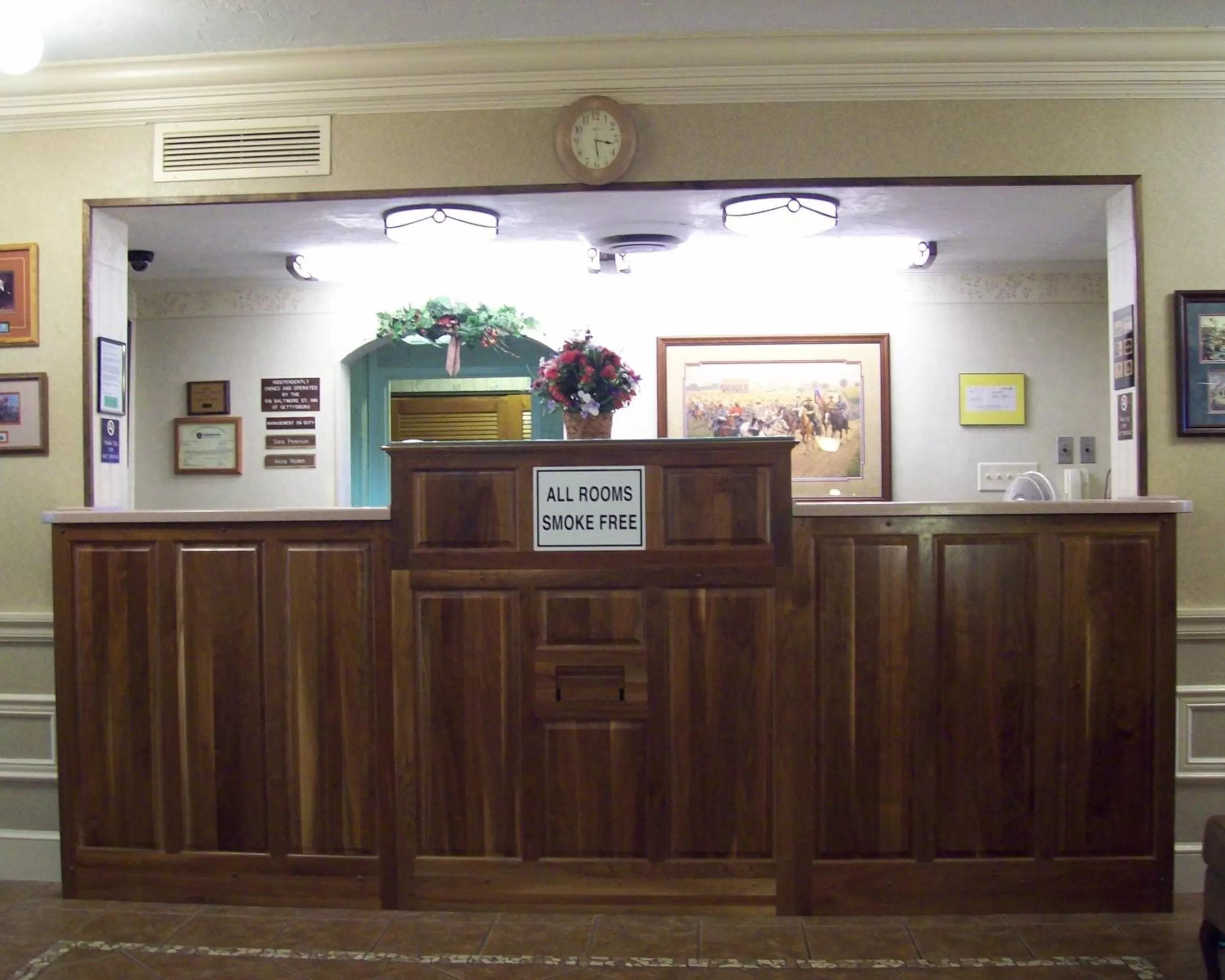 Lobby or reception in 1863 Inn of Gettysburg