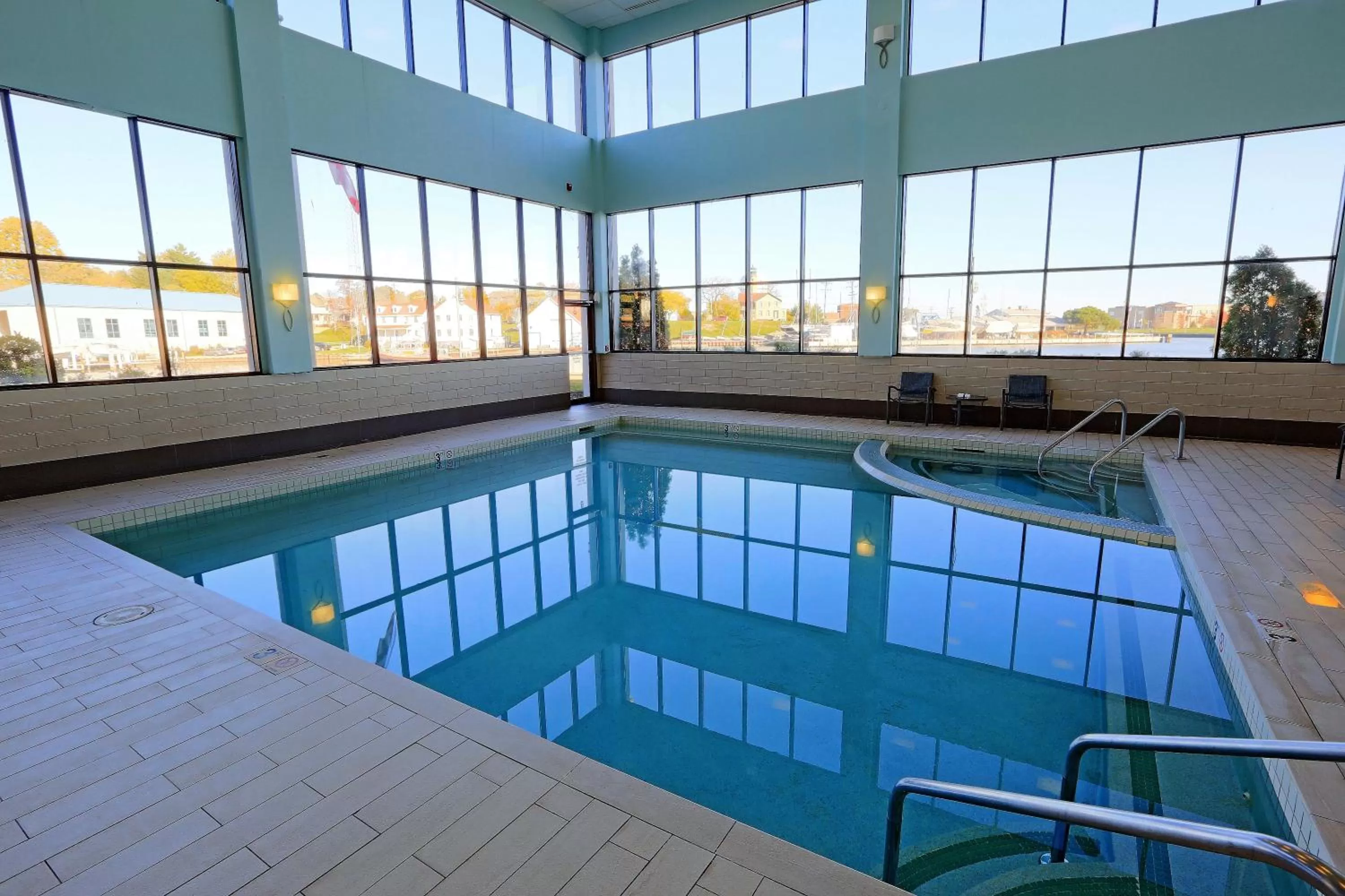 Pool view in Wyndham Garden Kenosha Harborside