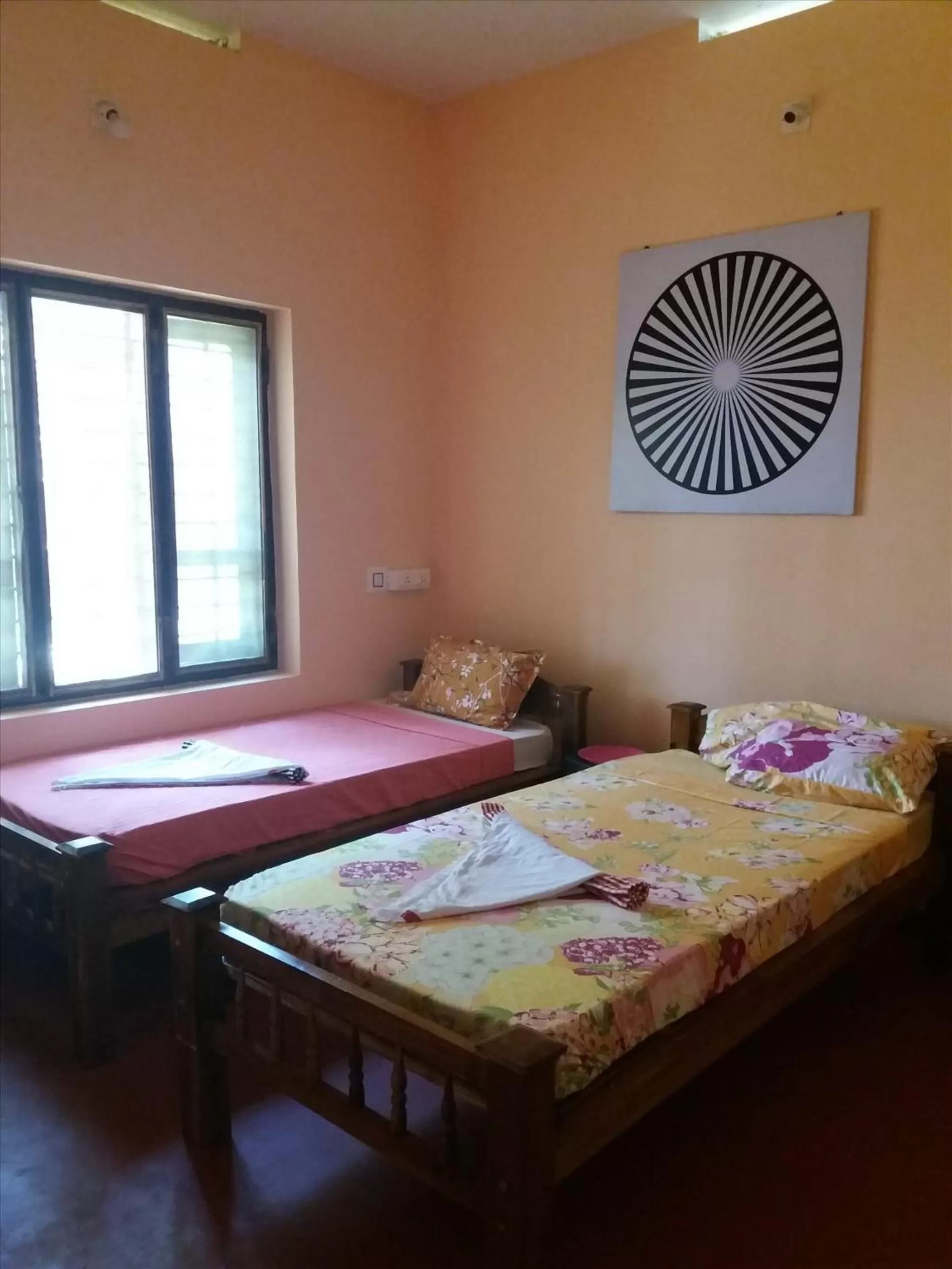 Bed in Sukriti beach Resort