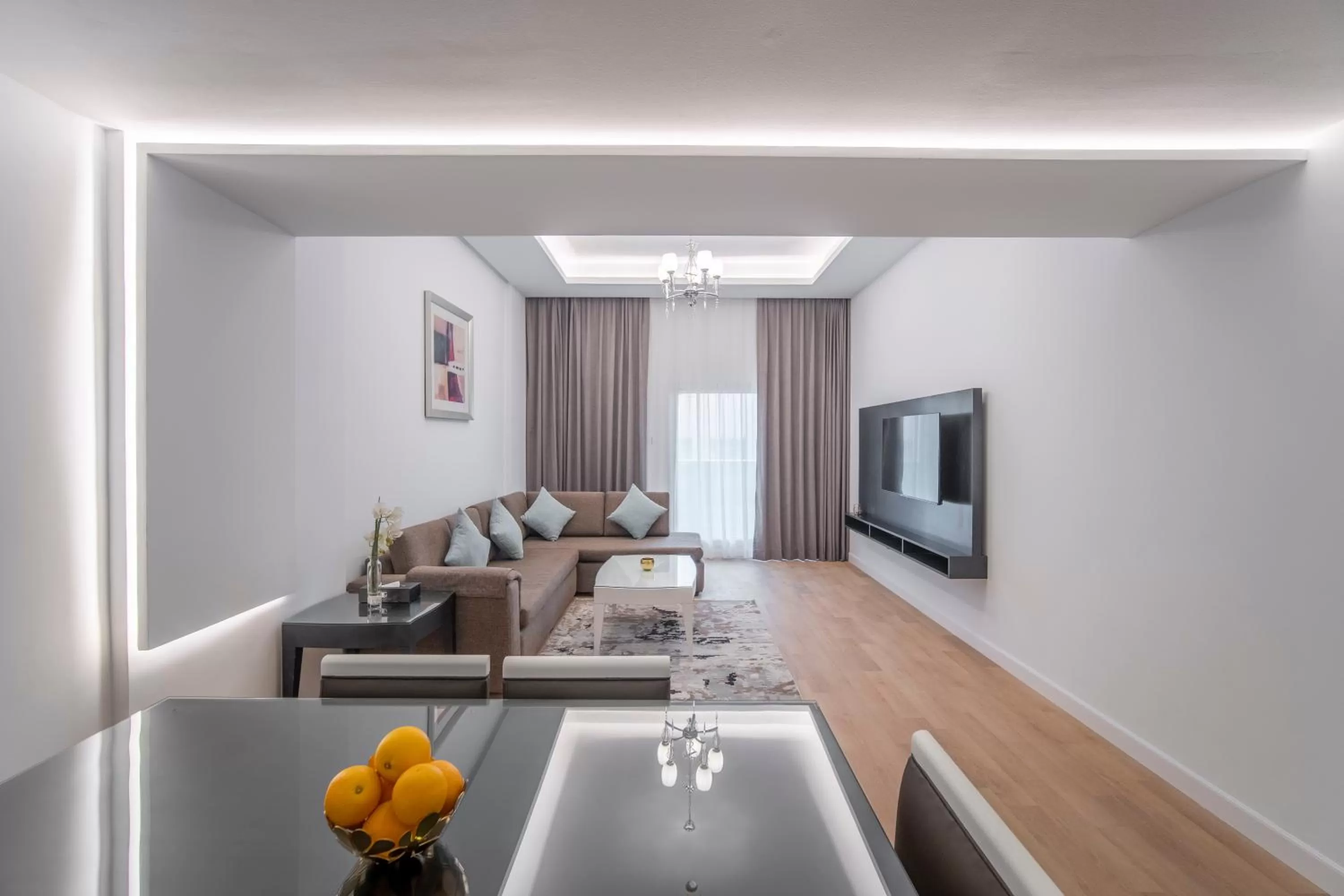 Living room in Rose Garden Hotel Apartments - Al Barsha, Near Metro Station