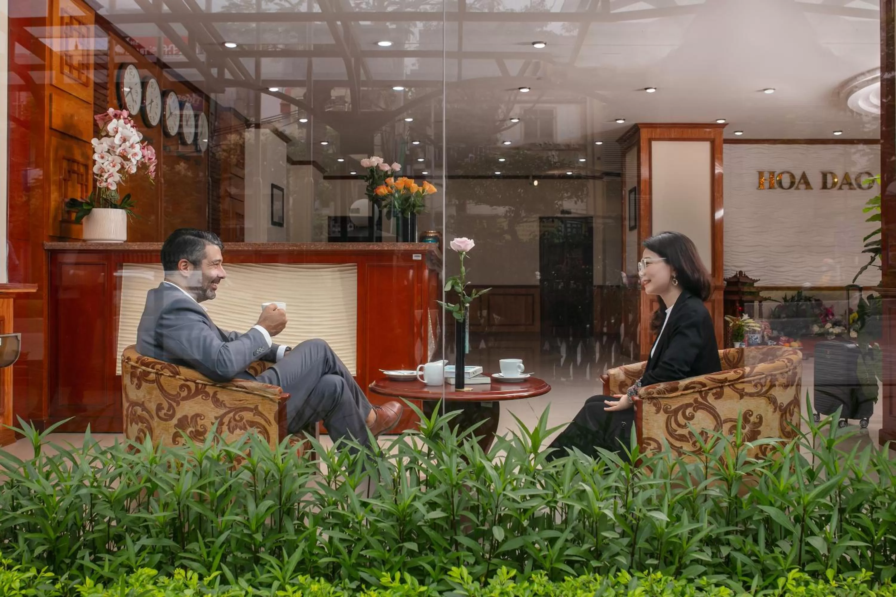 People in Hoa Dao Hotel