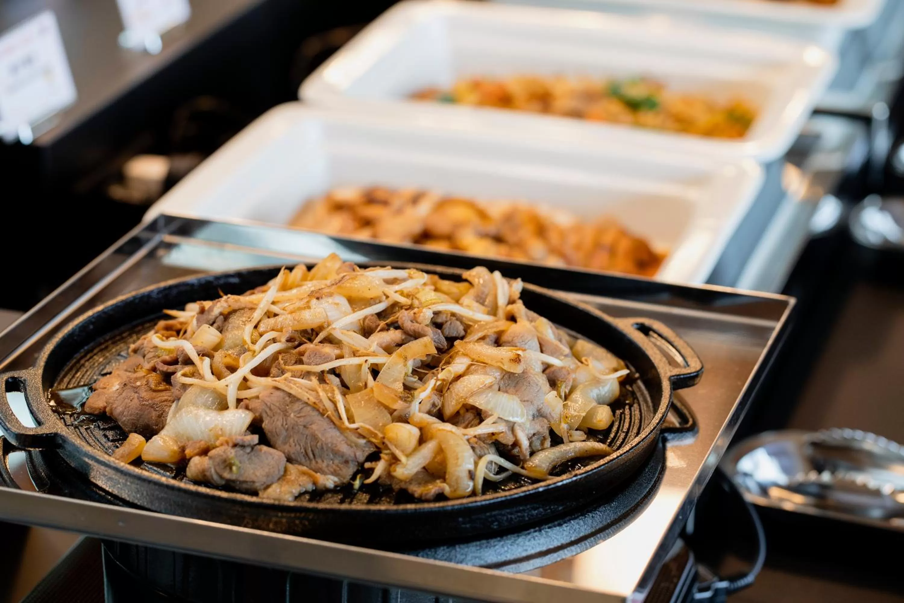 Buffet breakfast in Hotel Wing International Asahikawa Ekimae