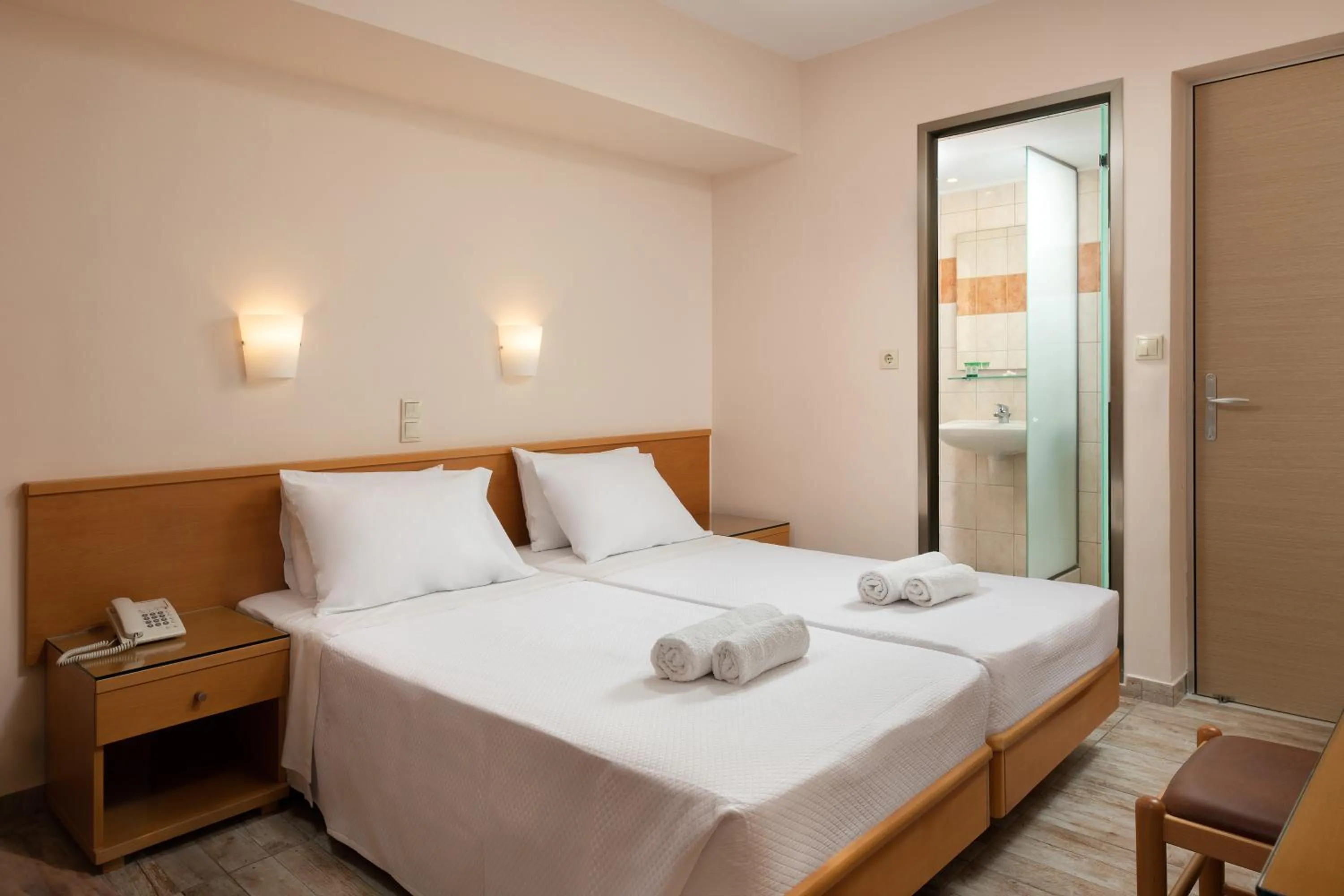 Bed in Nafsika Hotel