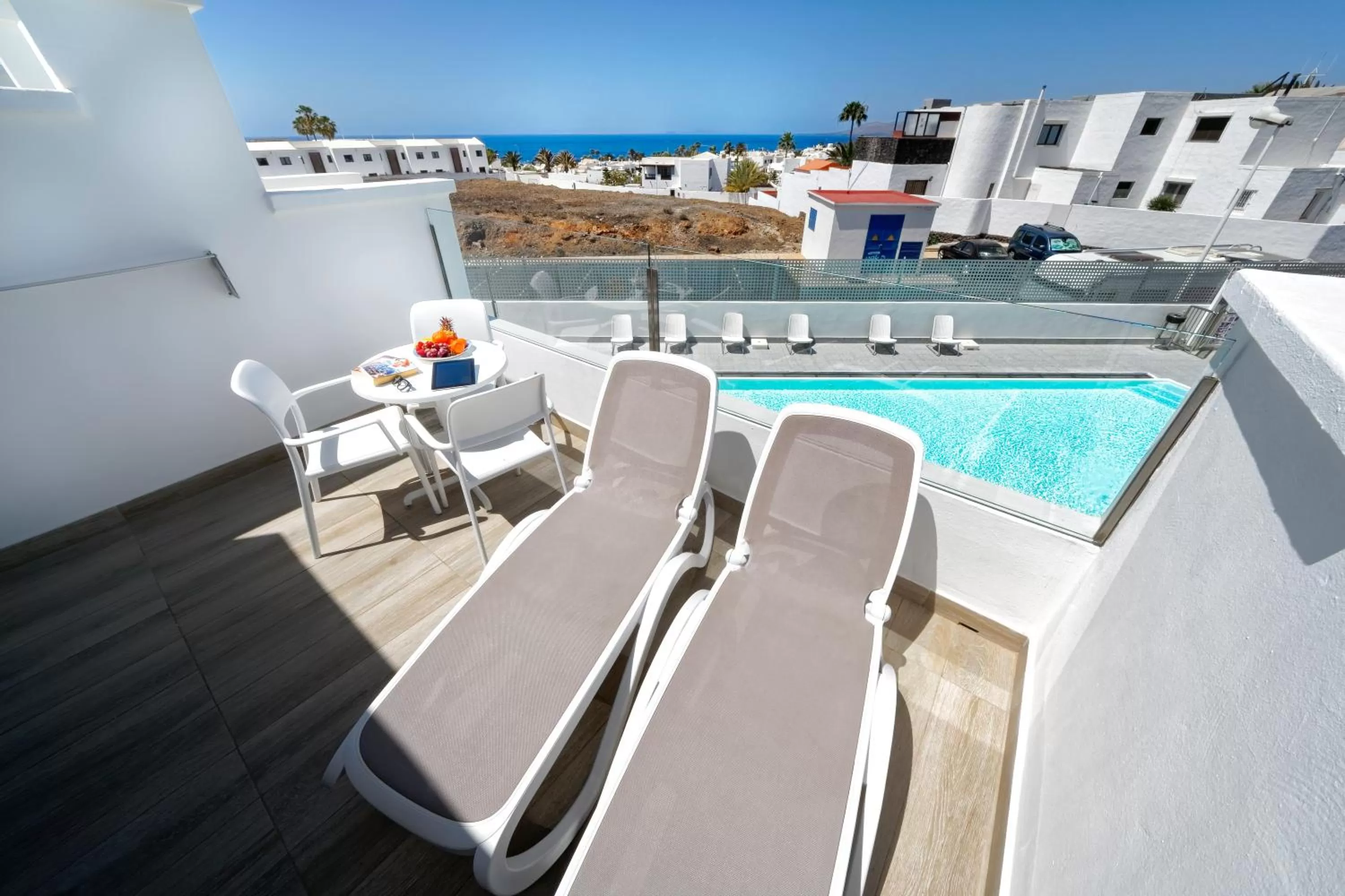 Pool view in Aqua Suites