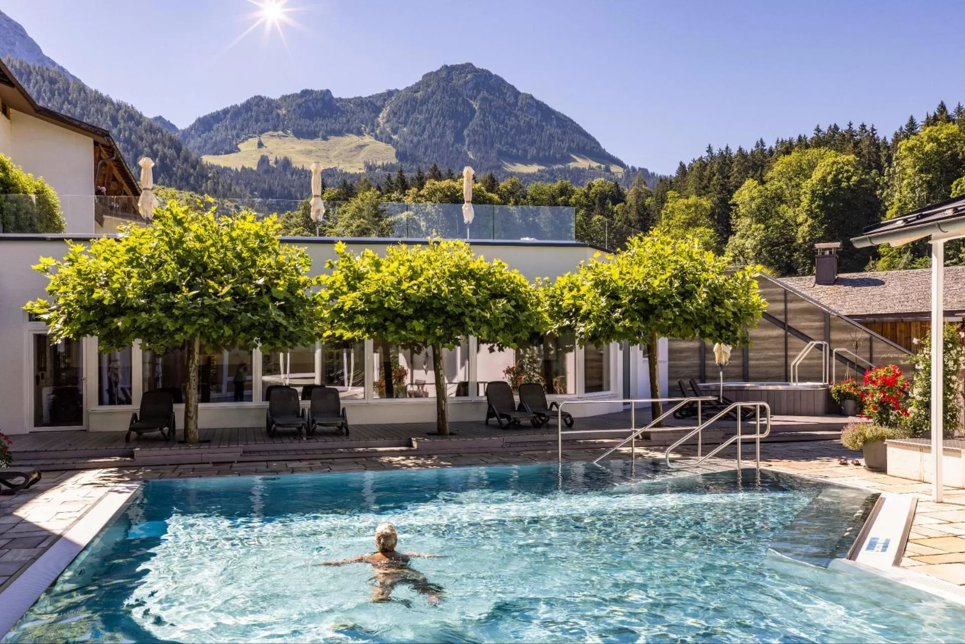 Swimming pool in Alm- & Wellnesshotel Alpenhof