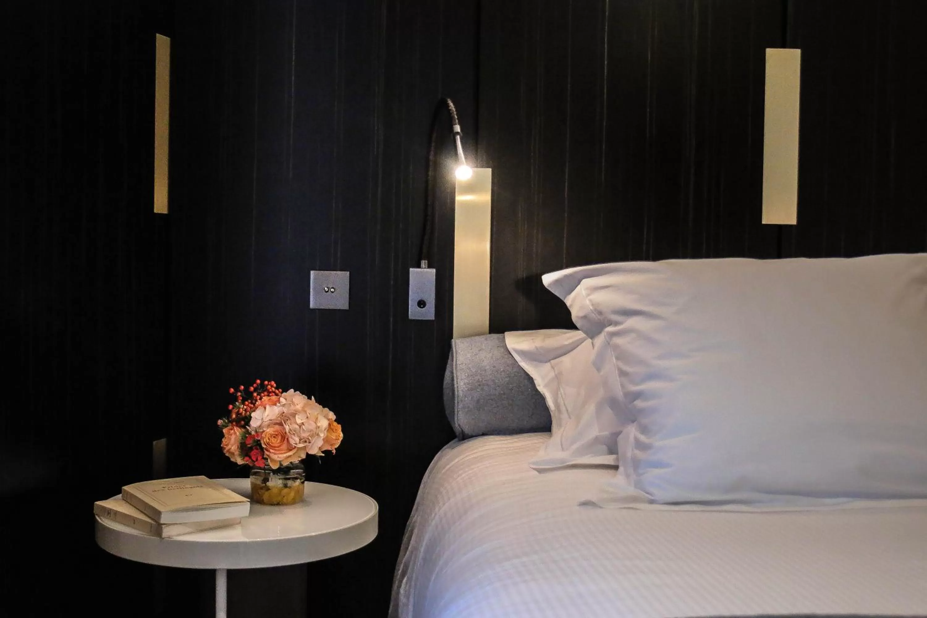 Decorative detail, Bed in Hotel Montalembert