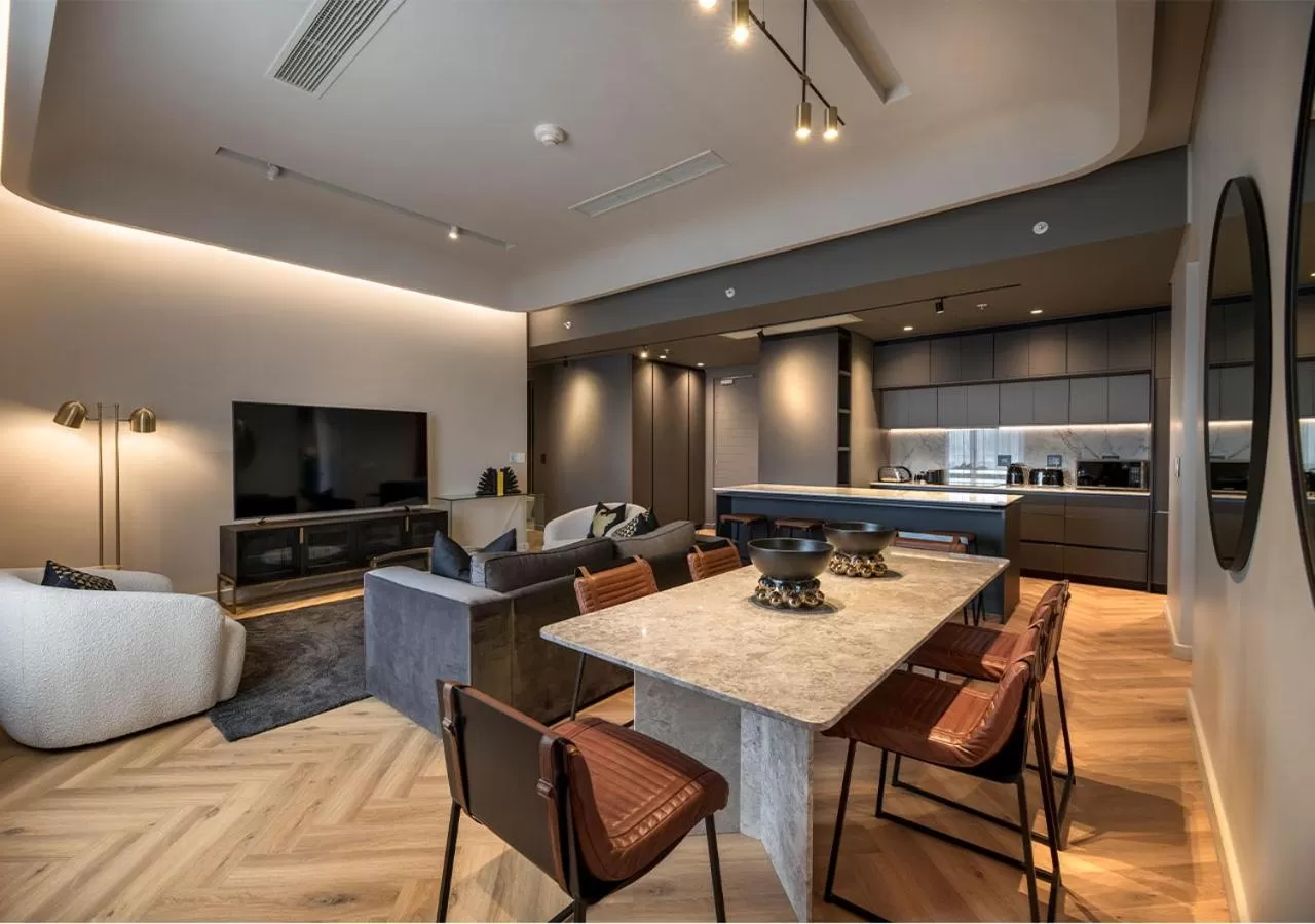 Kitchen or kitchenette in The Rockefeller Hotel by NEWMARK