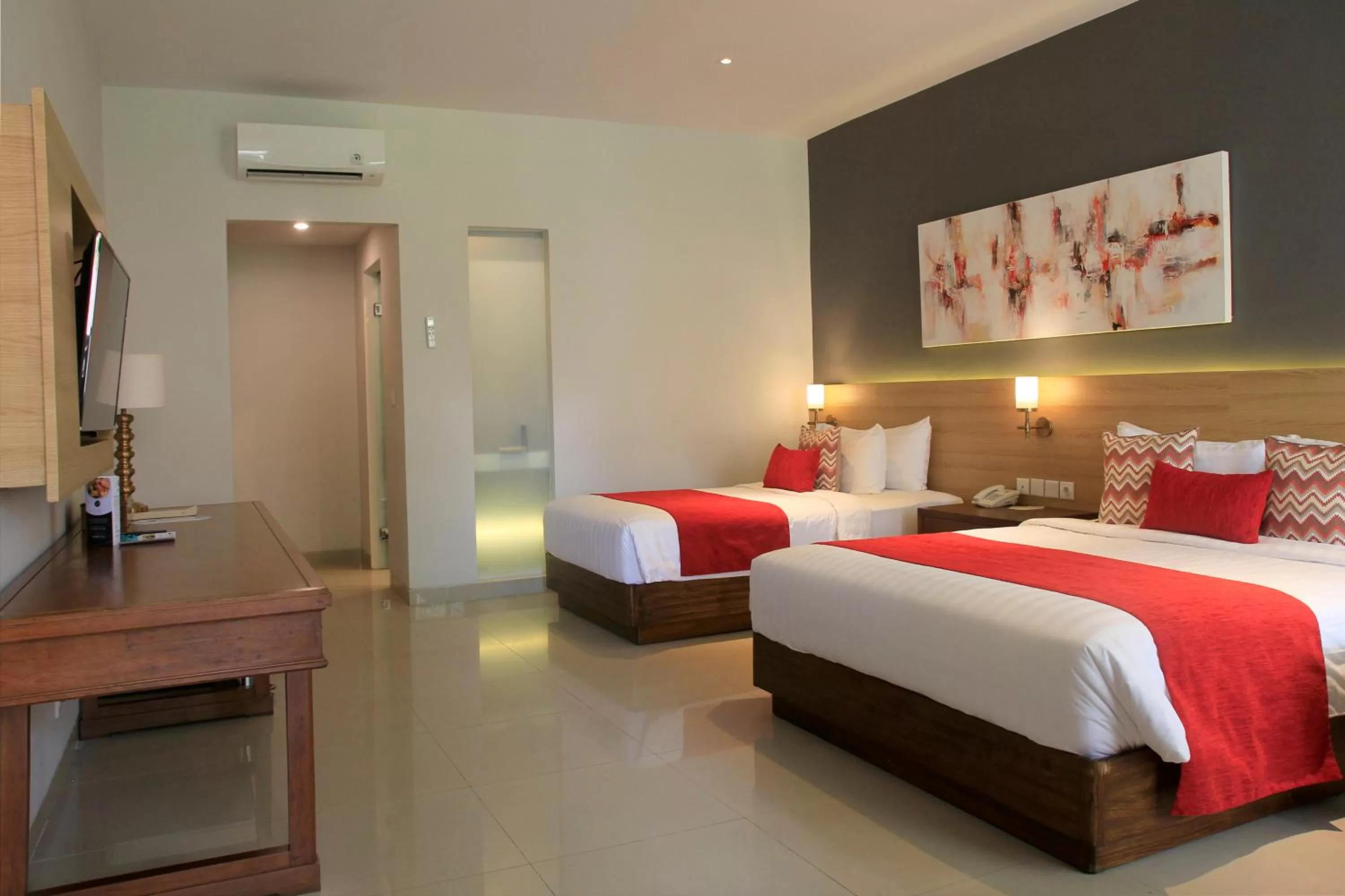 Bed in The Cakra Hotel
