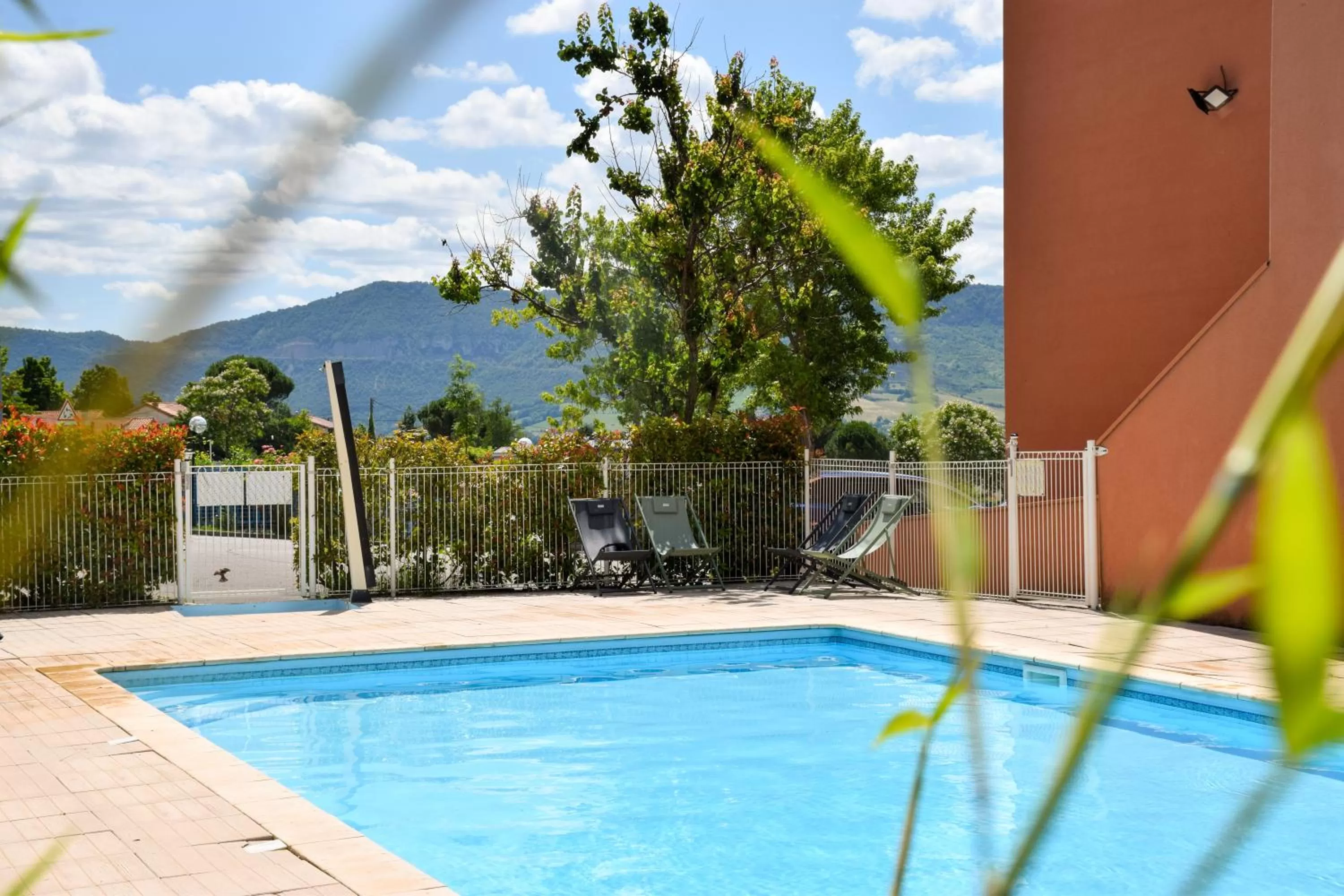 Swimming pool in ibis Budget Millau Viaduc
