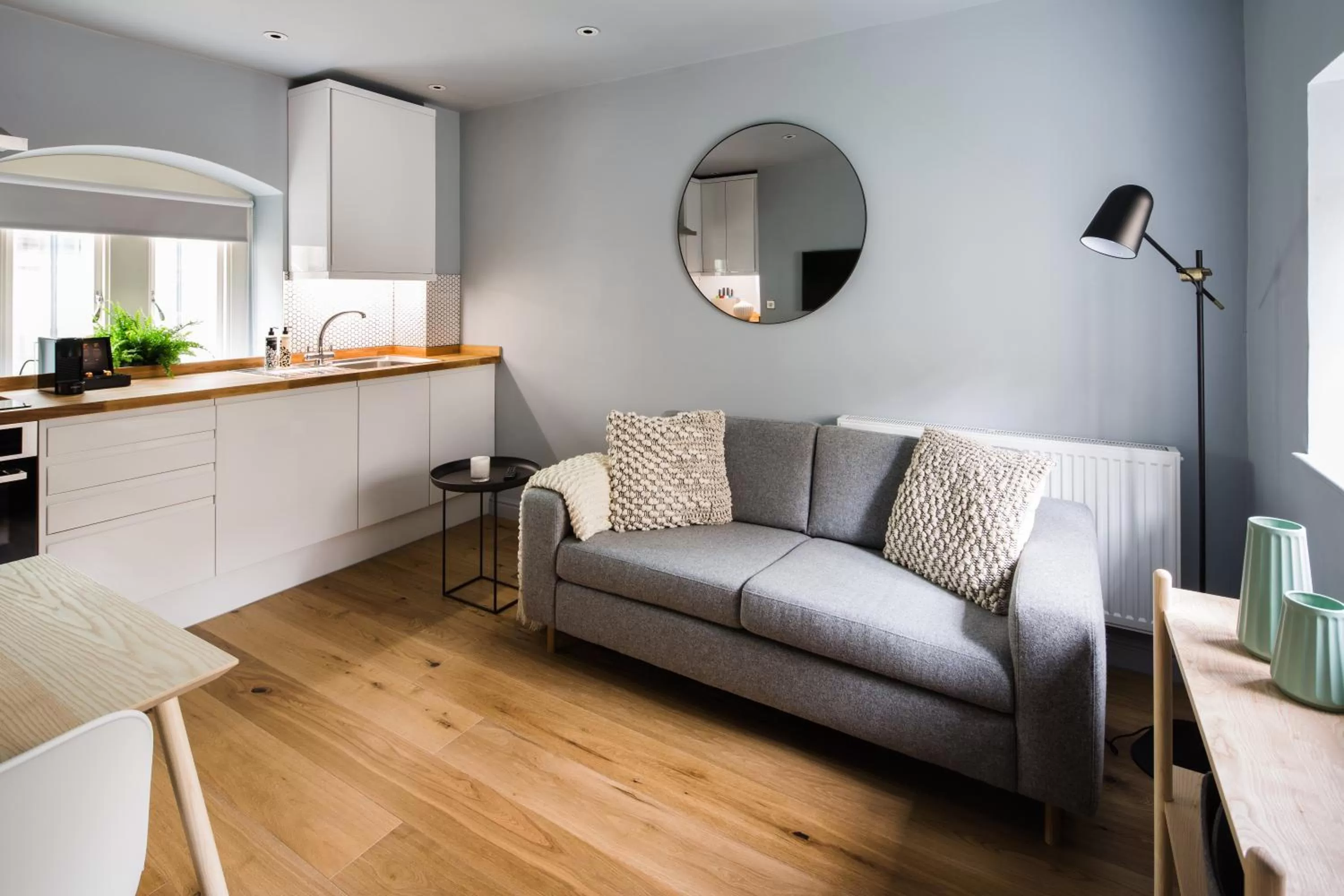 Kitchen or kitchenette, Seating Area in Hiding Space - St Catherine's Hospital Apartments