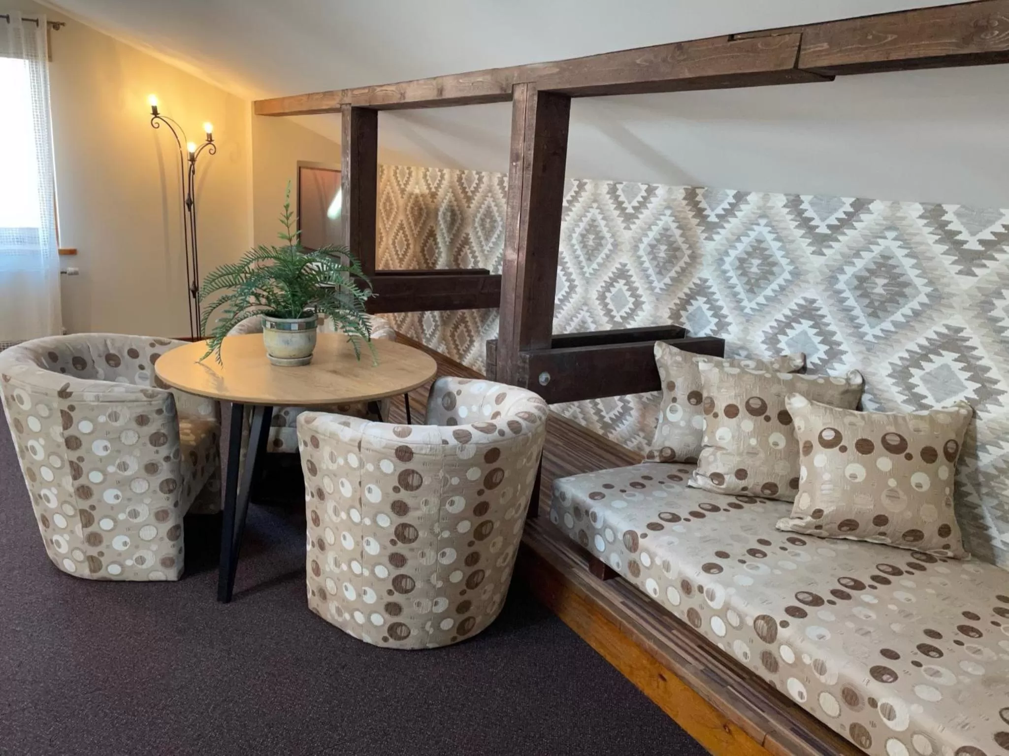 Seating area in Hotel Vilhelmine