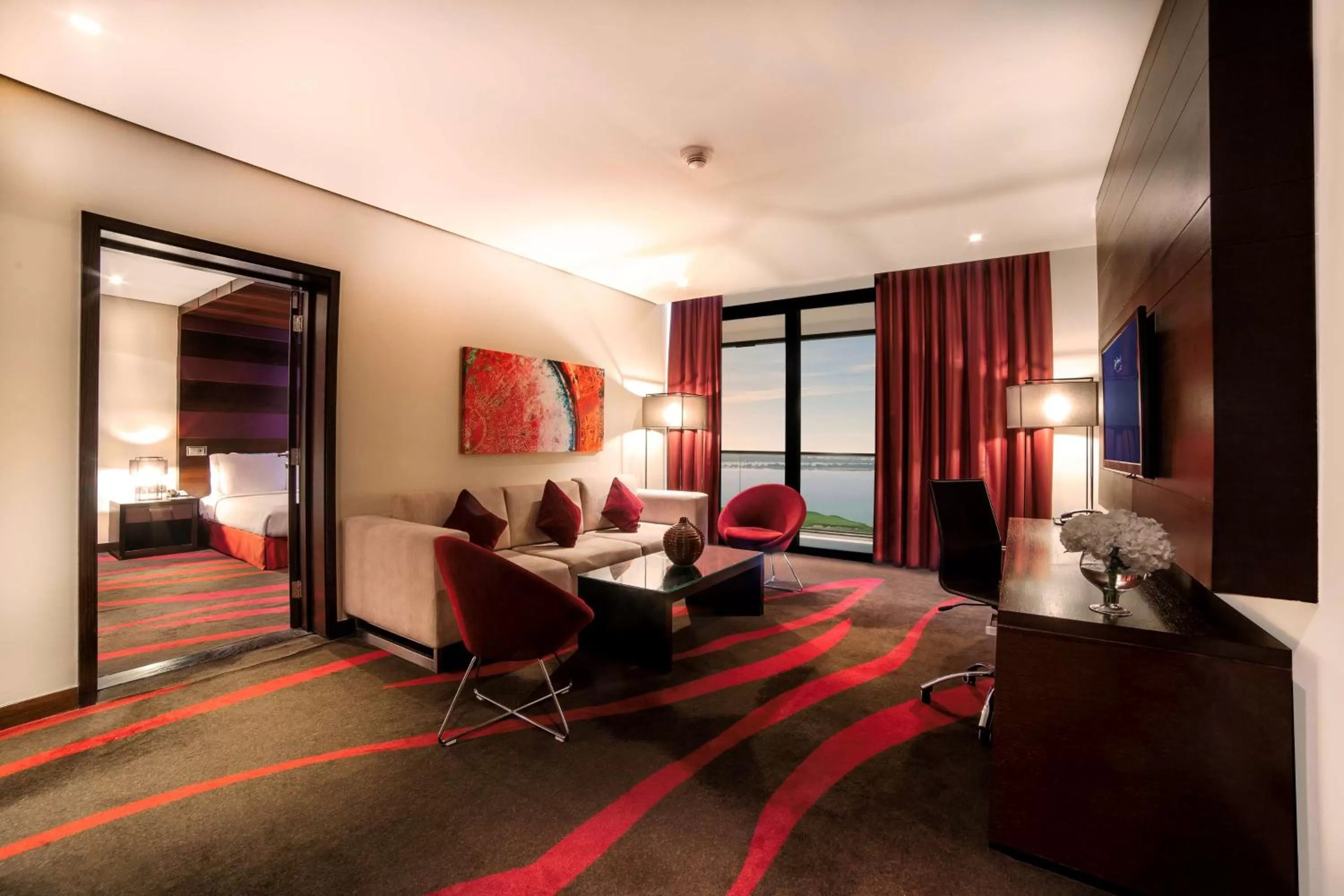 Photo of the whole room, Bed in Radisson Blu Hotel, Abu Dhabi Yas Island