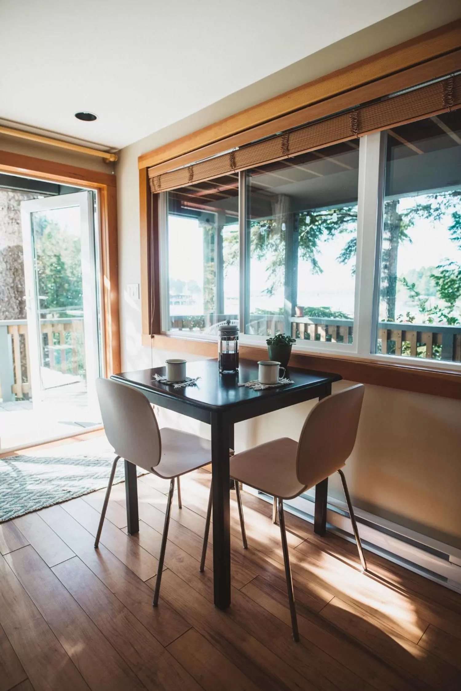 Dining area in The Shoreline Tofino