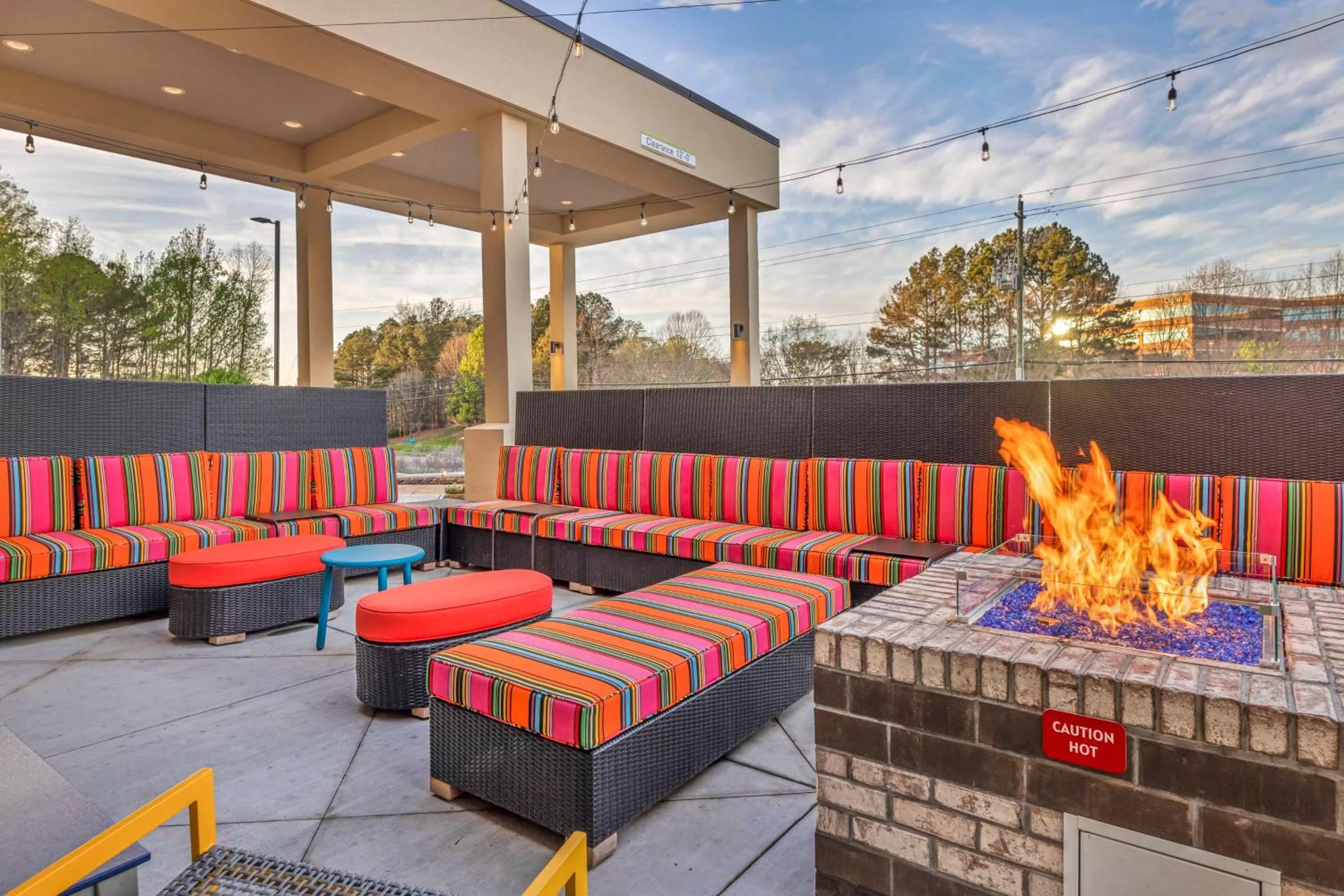 Patio in Home2 Suites by Hilton Raleigh West Lenovo Center