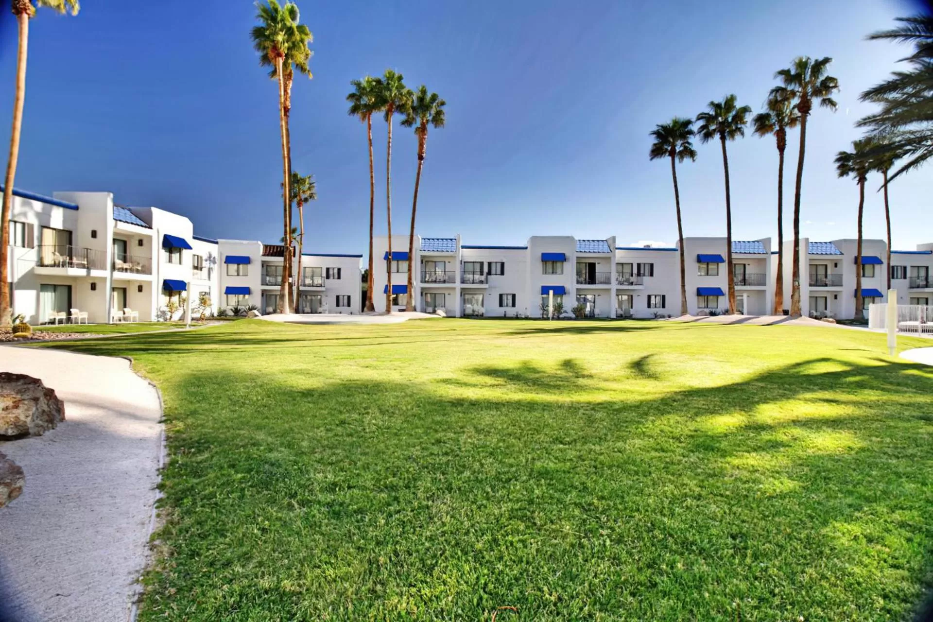 Inner courtyard view in Serene Vegas Boutique Hotel Las Vegas