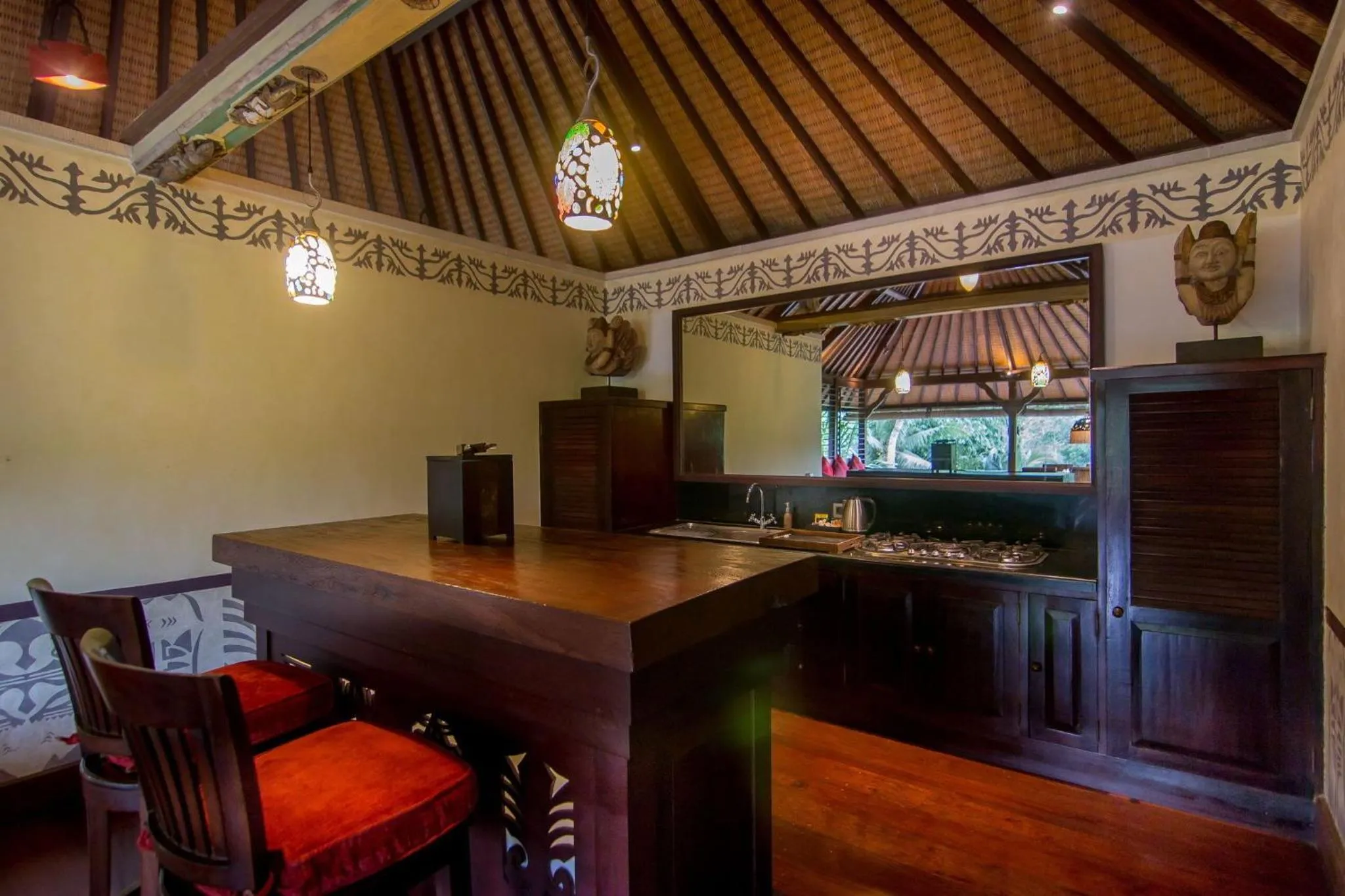 Kitchen or kitchenette in Bidadari Private Villas & Retreat