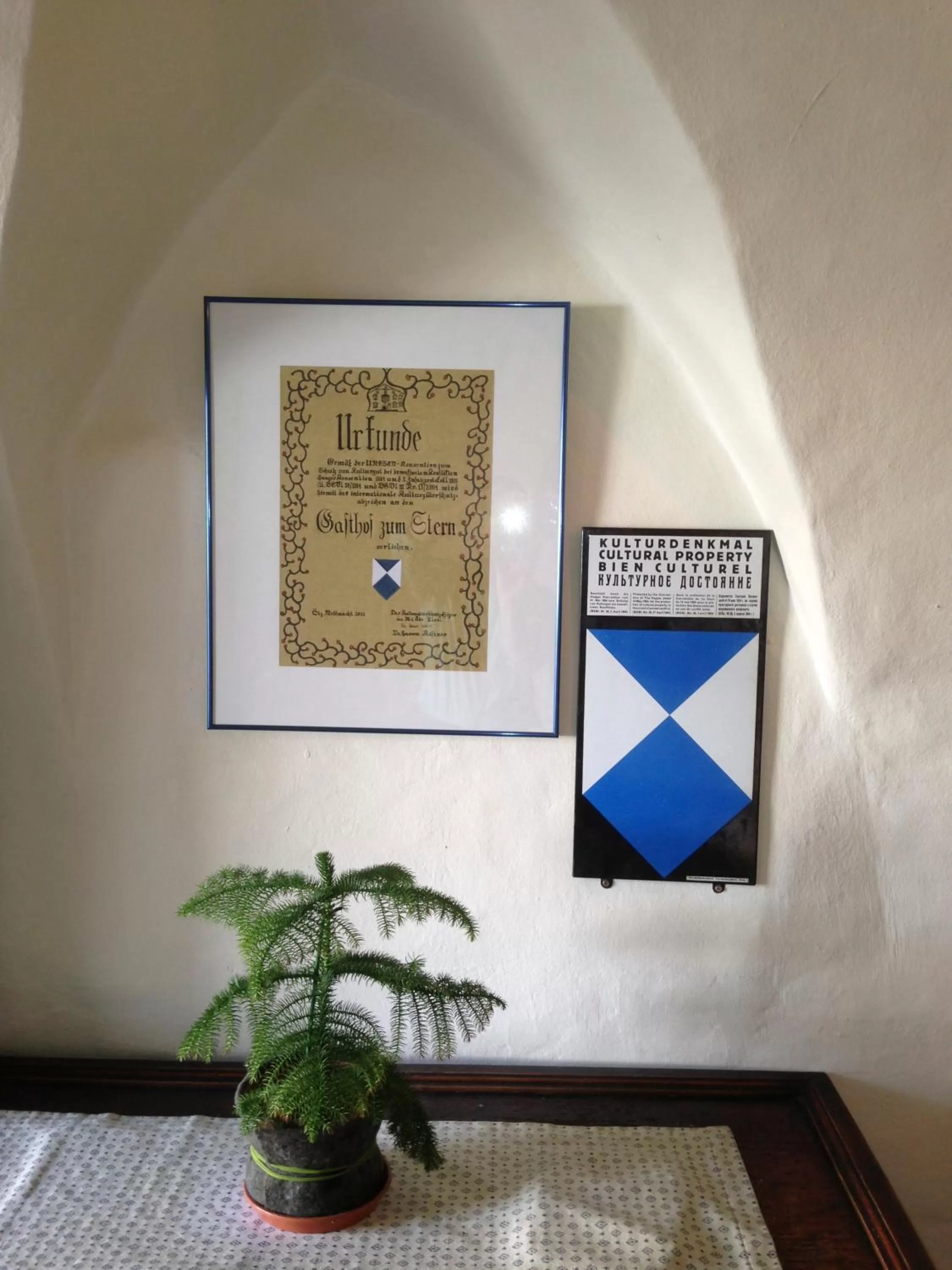 Certificate/Award in Gasthof zum Stern