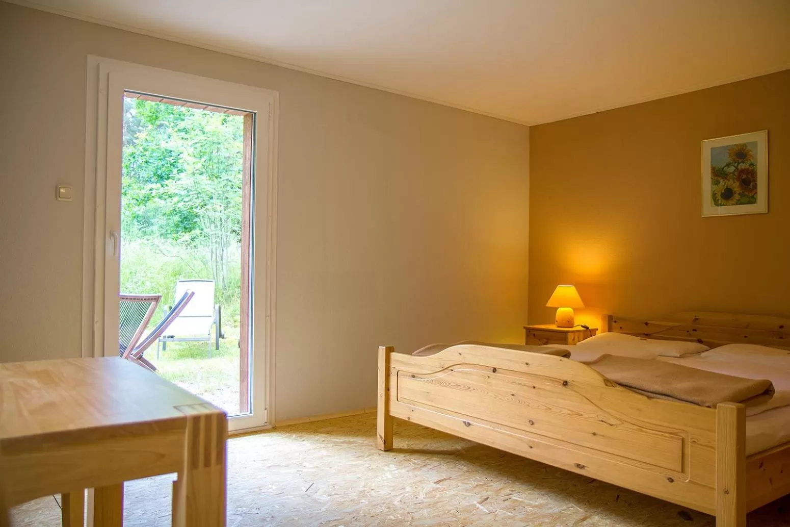 Bed in Biohotel Spöktal