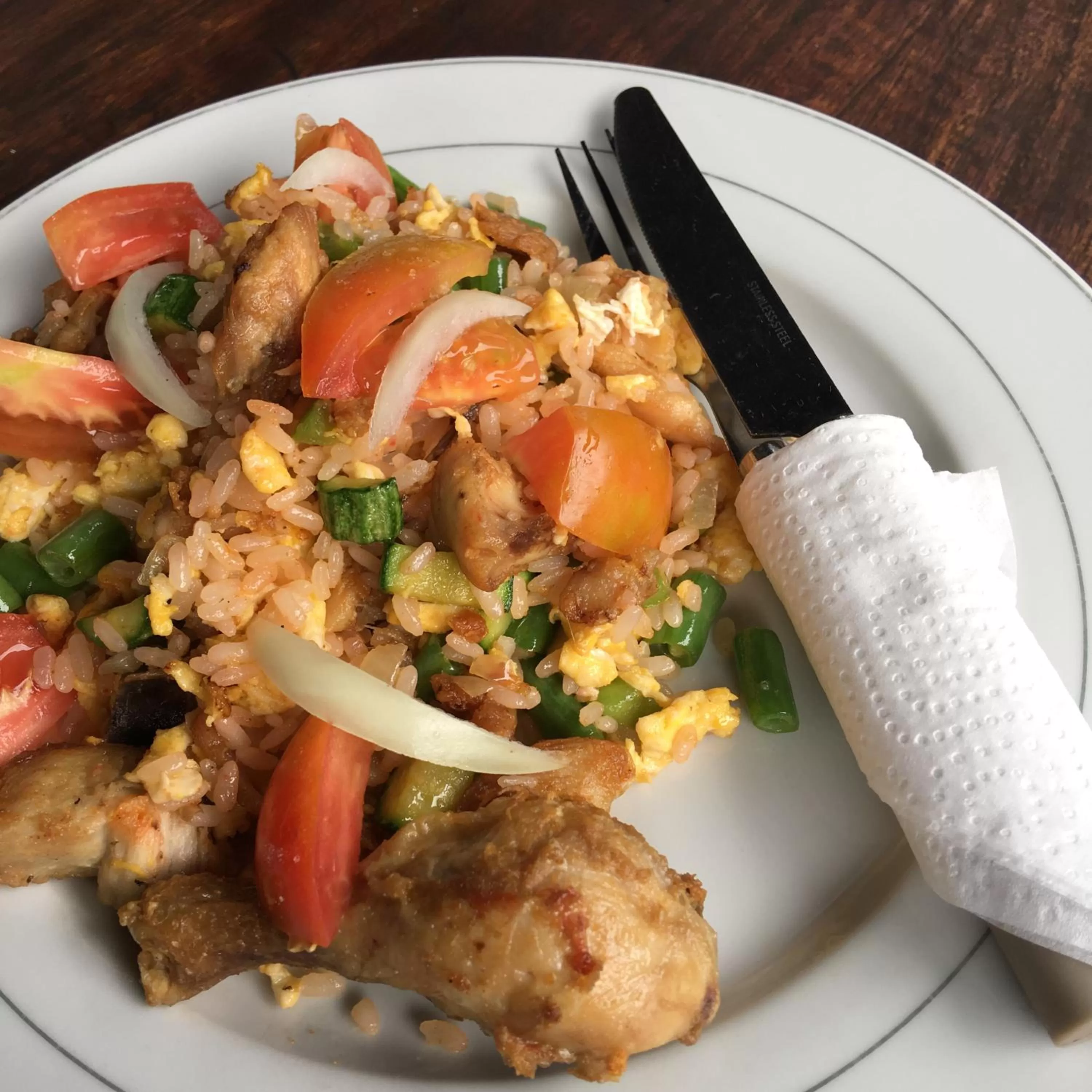 Lunch in Okavango Lodge