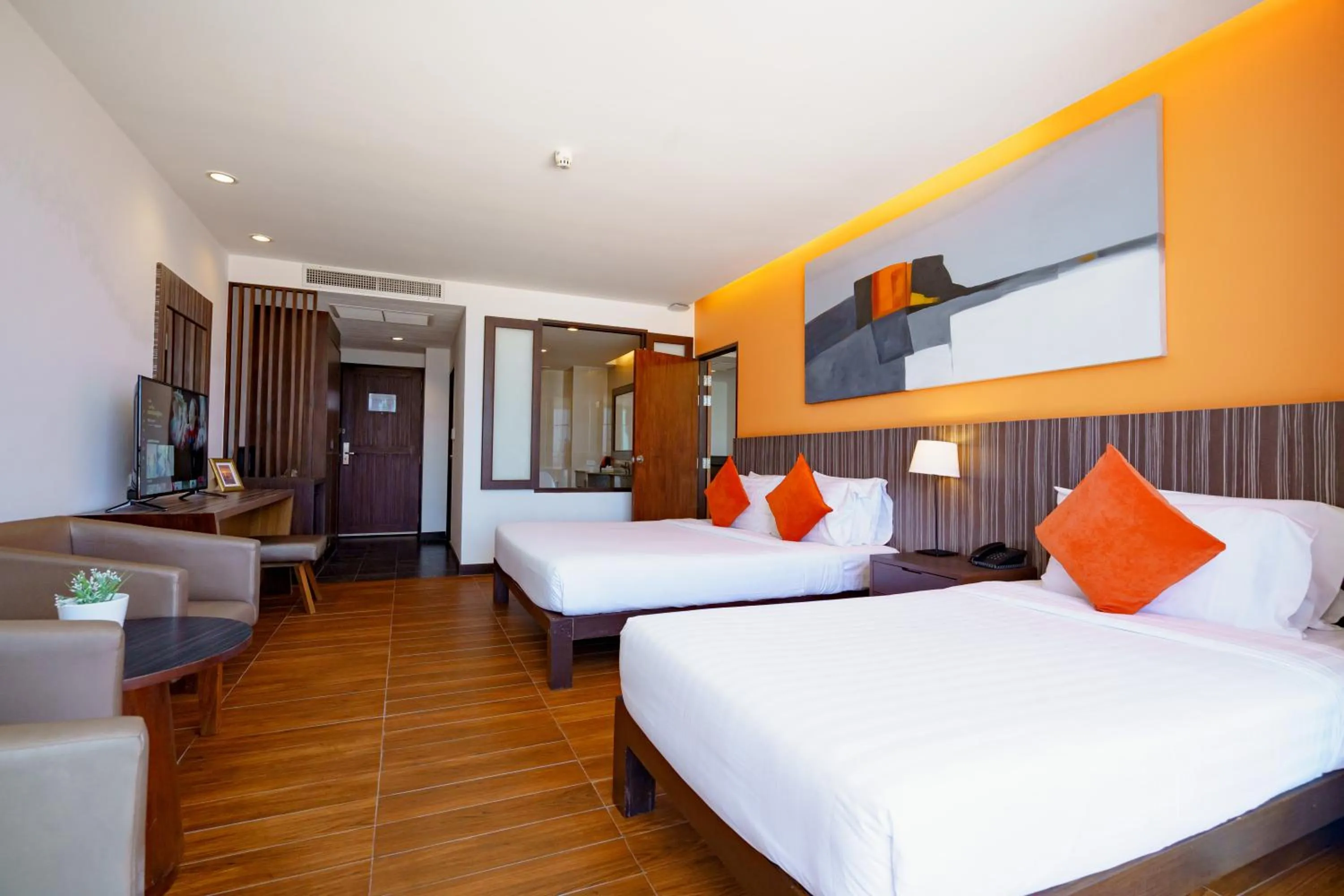 Bed in Hotel J Pattaya