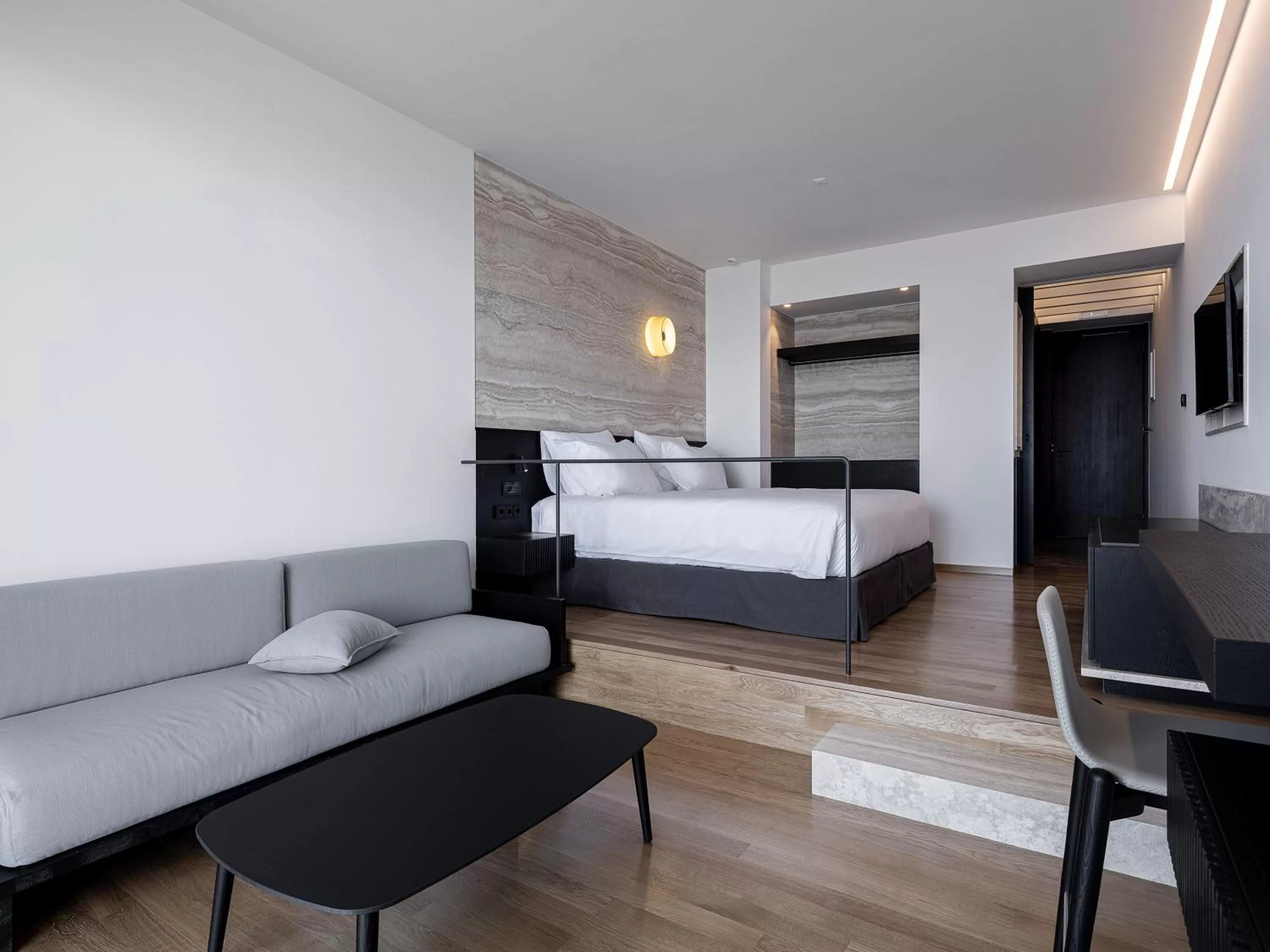 Seating area, Bed in The Tanneries Hotel & Spa - a Member of Design Hotels