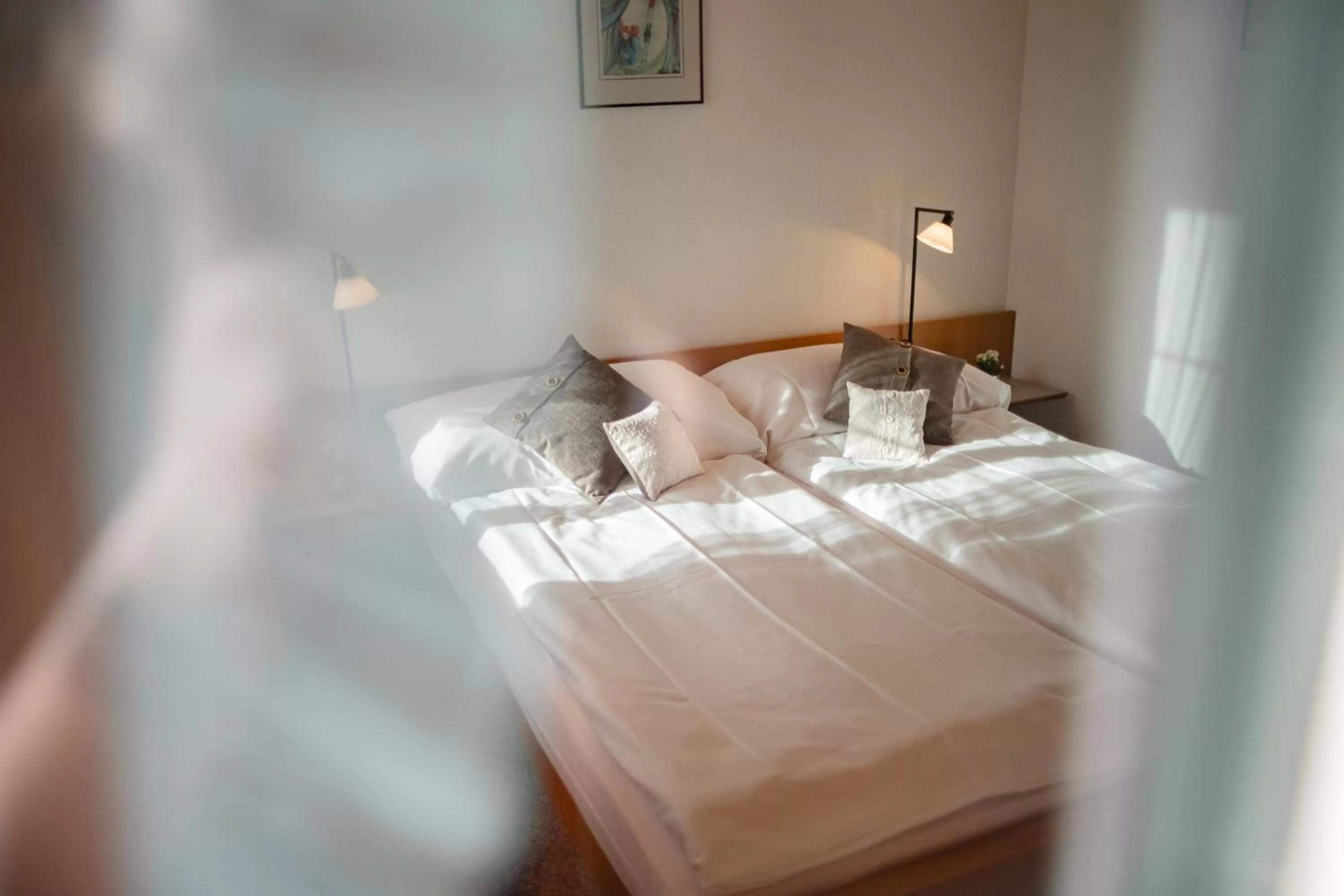 Bed in Hotel Restaurant Bad Gutenburg