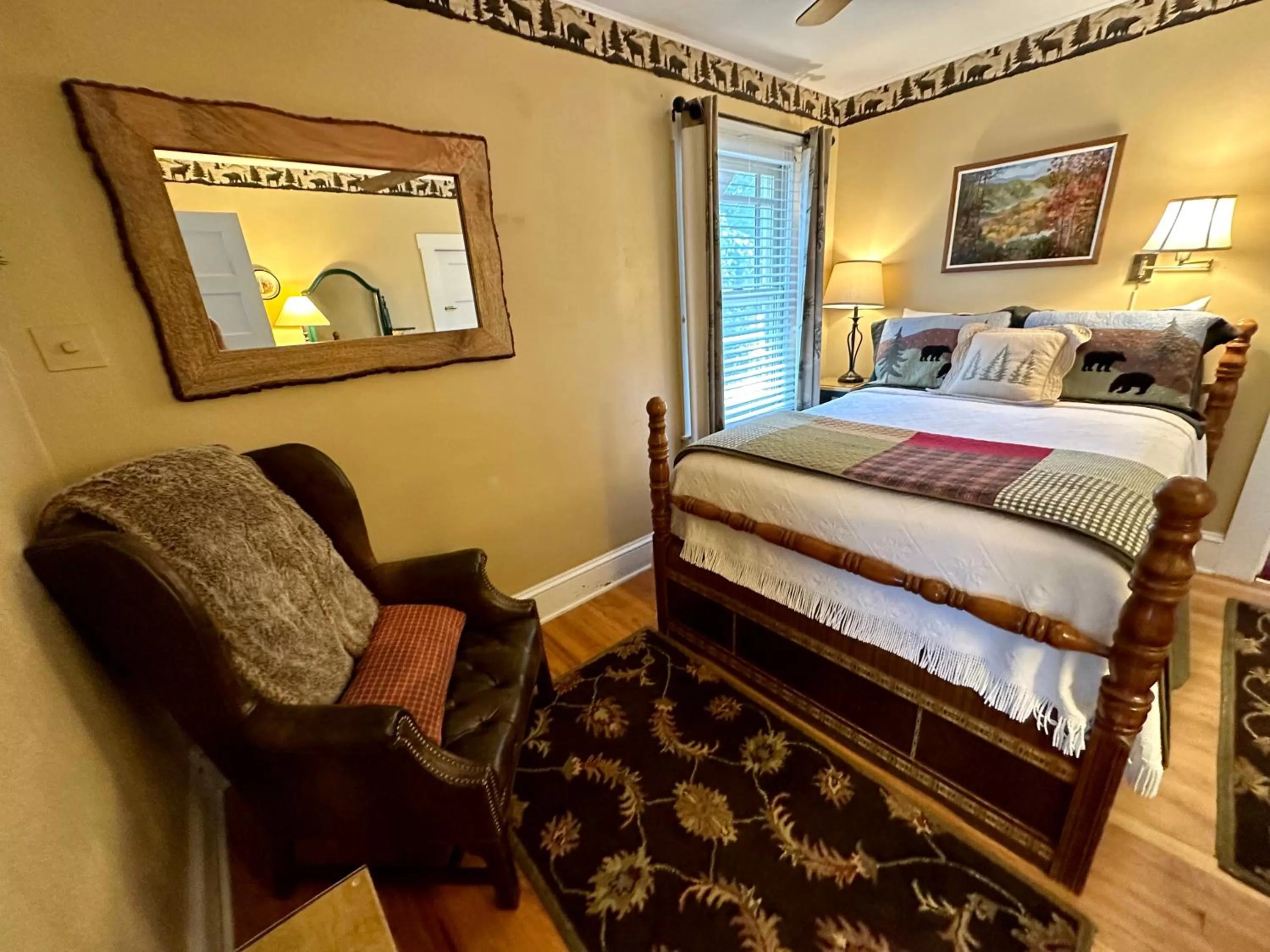 Bed in Red Rocker Inn