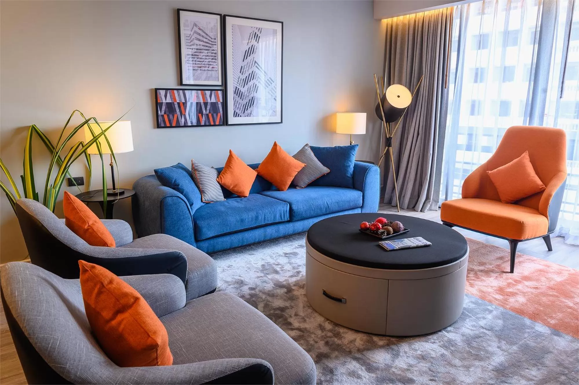 Living room in Oakwood Residence Sukhumvit Thonglor Bangkok