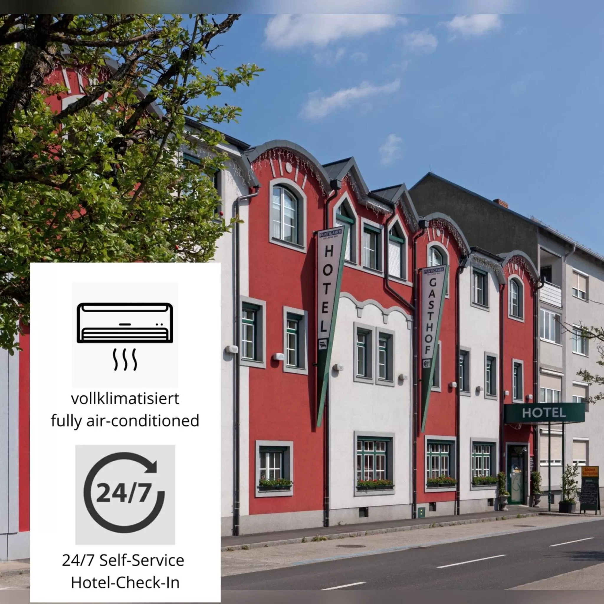 Property building in Hotel Restaurant Wallner I contactless check-in