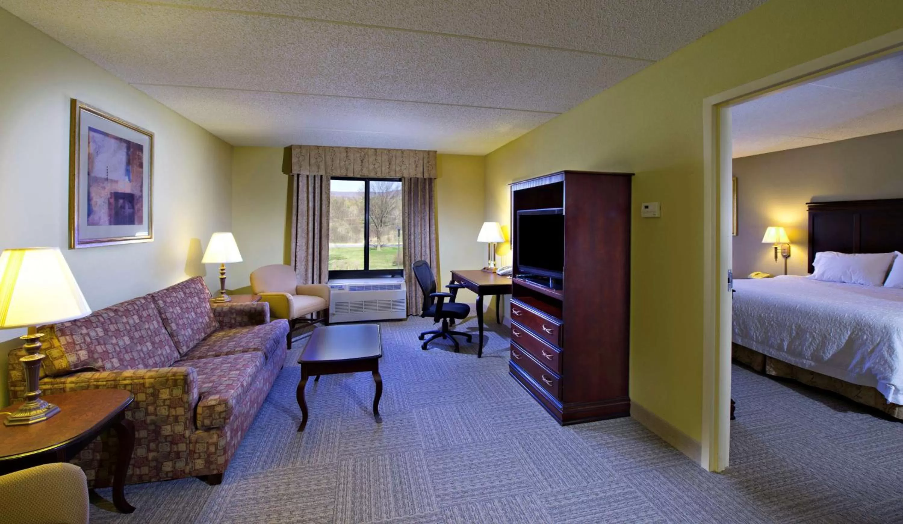 Living room, Bed in Hampton Inn Bennington
