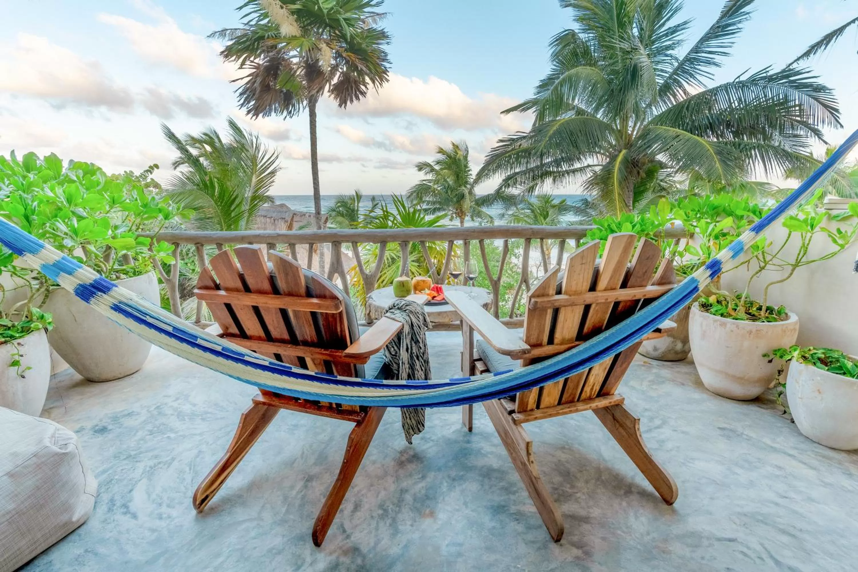 Patio in Ahau Tulum - Beachfront Hotel