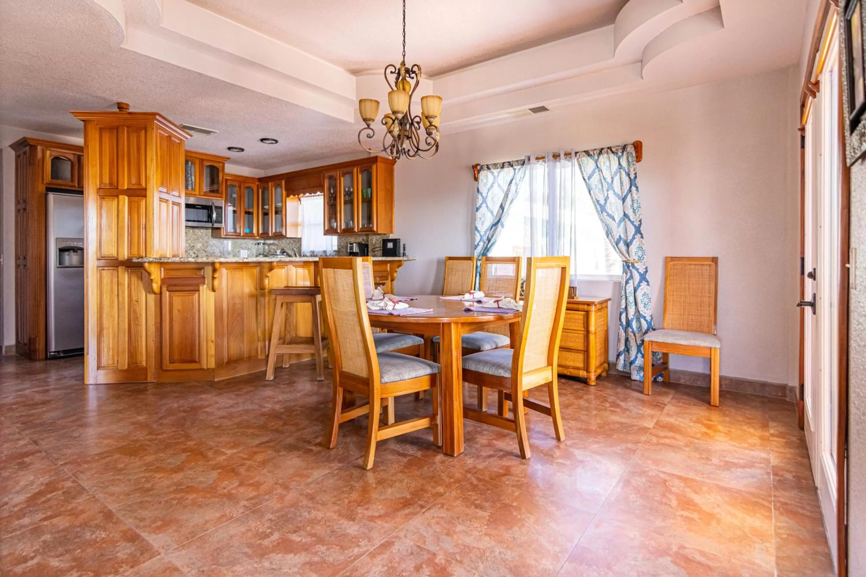 Dining area in Lighthouse Beach Villas