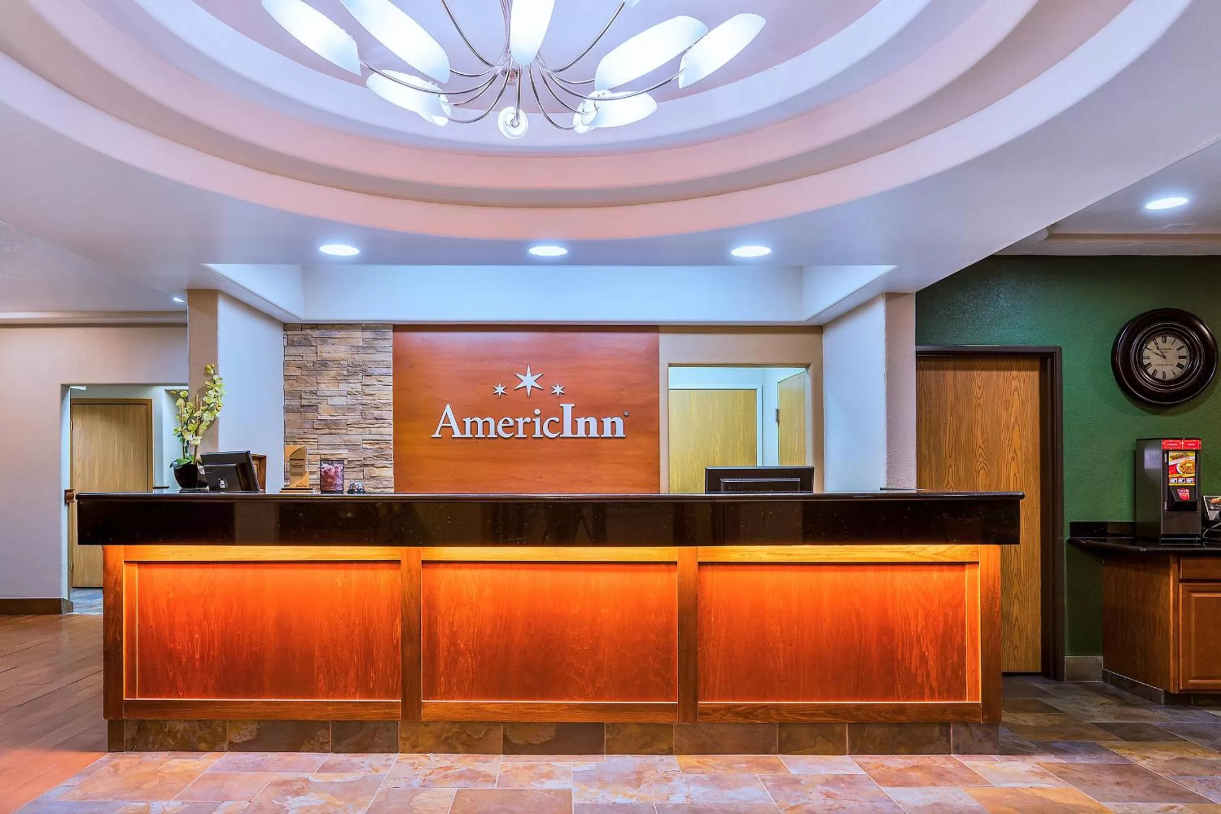 Lobby or reception in AmericInn by Wyndham Des Moines Airport