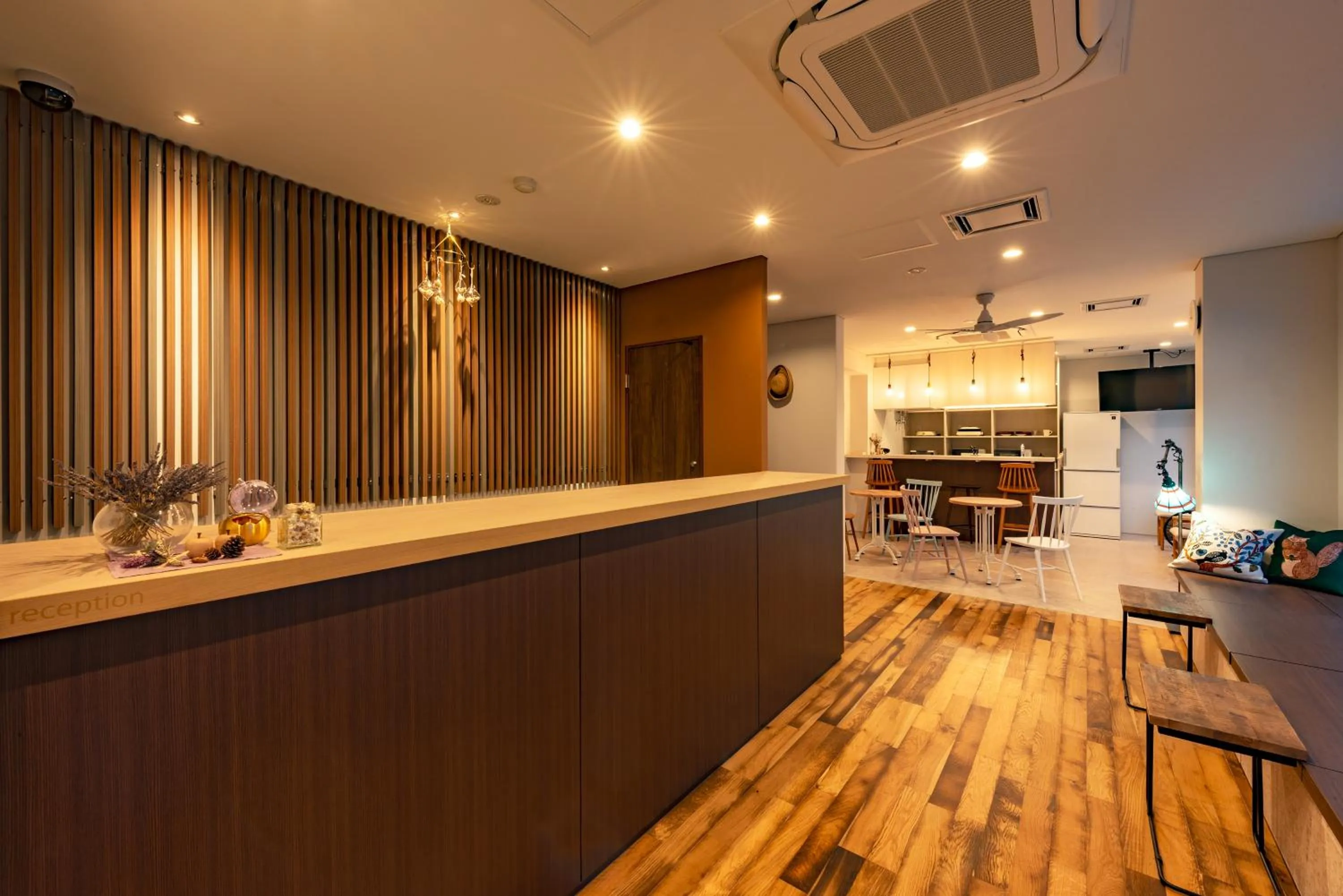 Lobby or reception in plat hostel keikyu sapporo sky