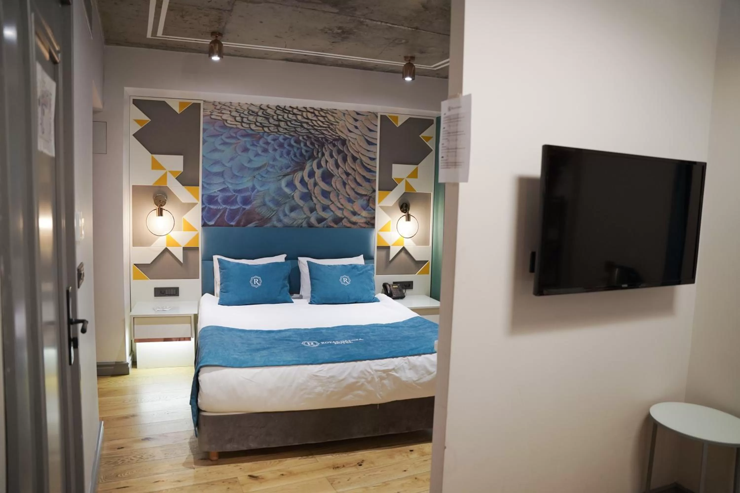 Bed in Royal Galata Hotel