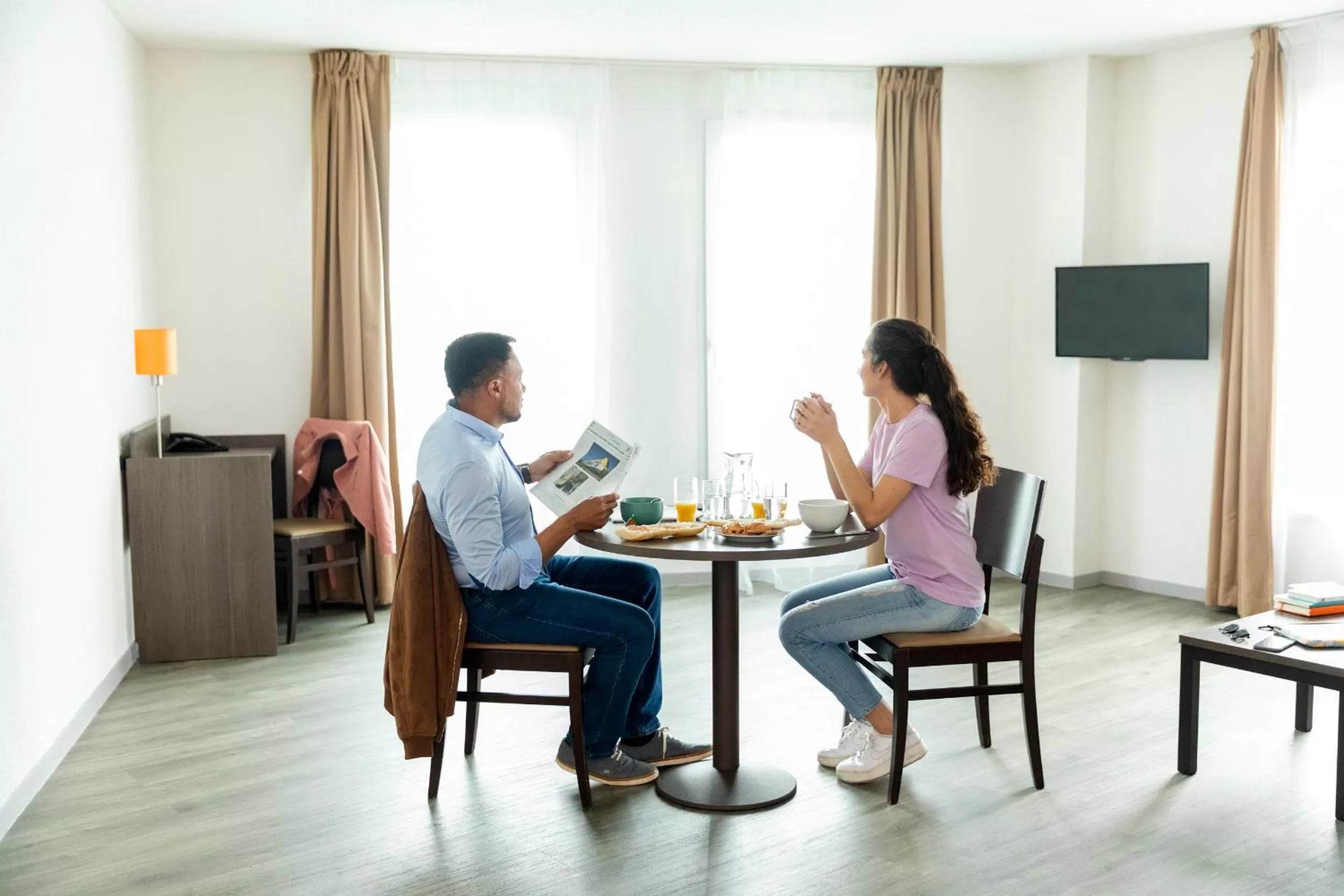 Living room in Aparthotel Adagio Access Orléans
