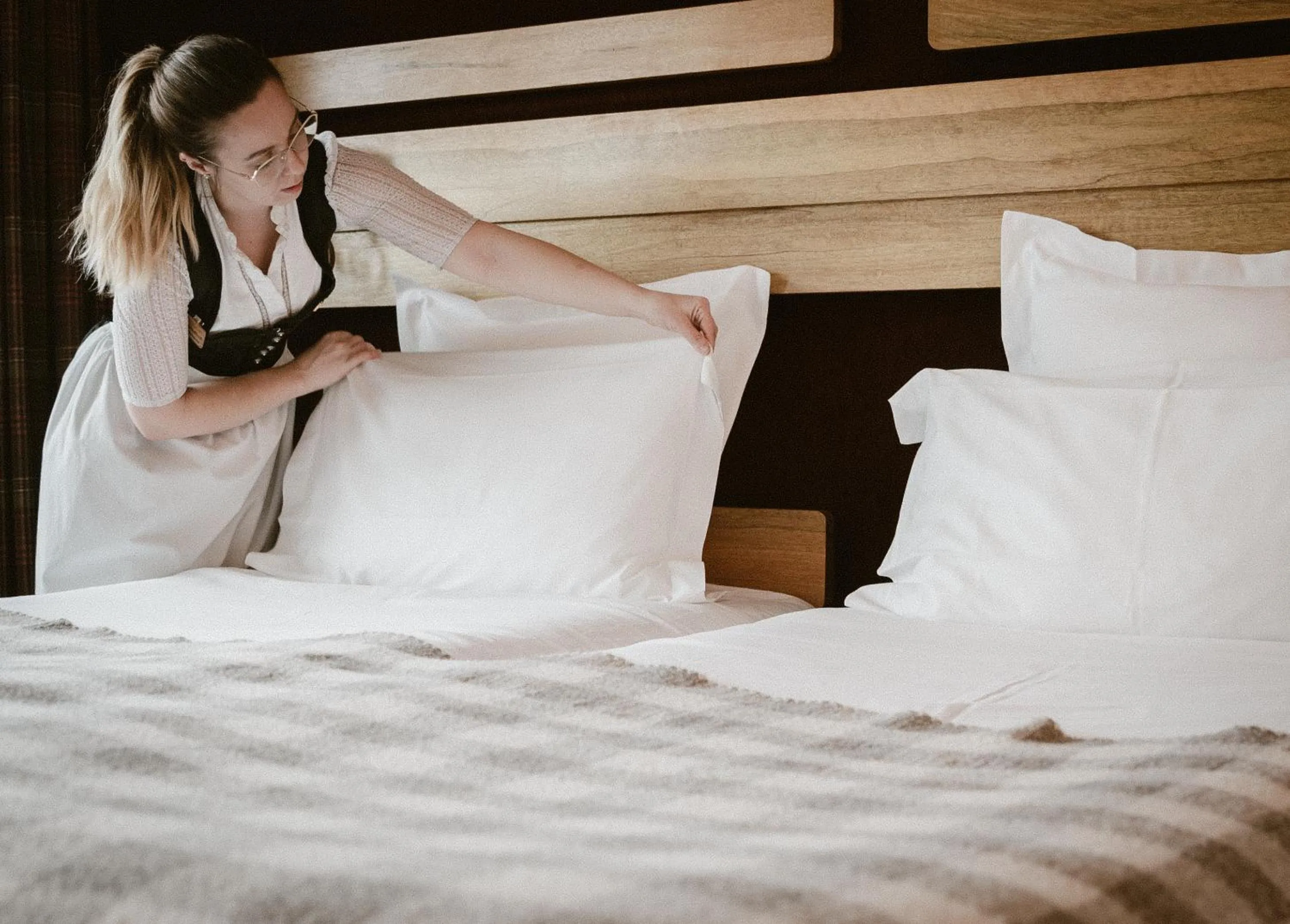 Bed in Hôtel Alpen Ruitor