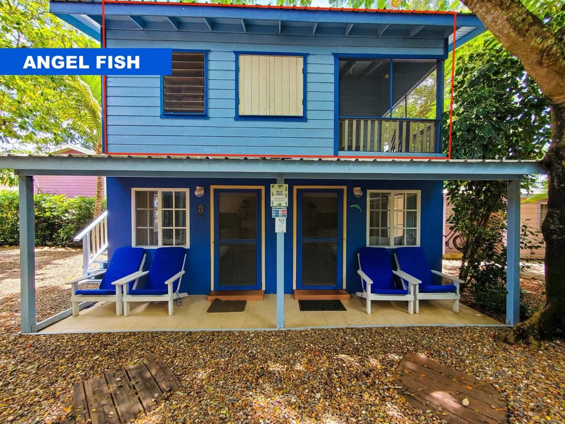 Facade/entrance, Property Building in Placencia Villas