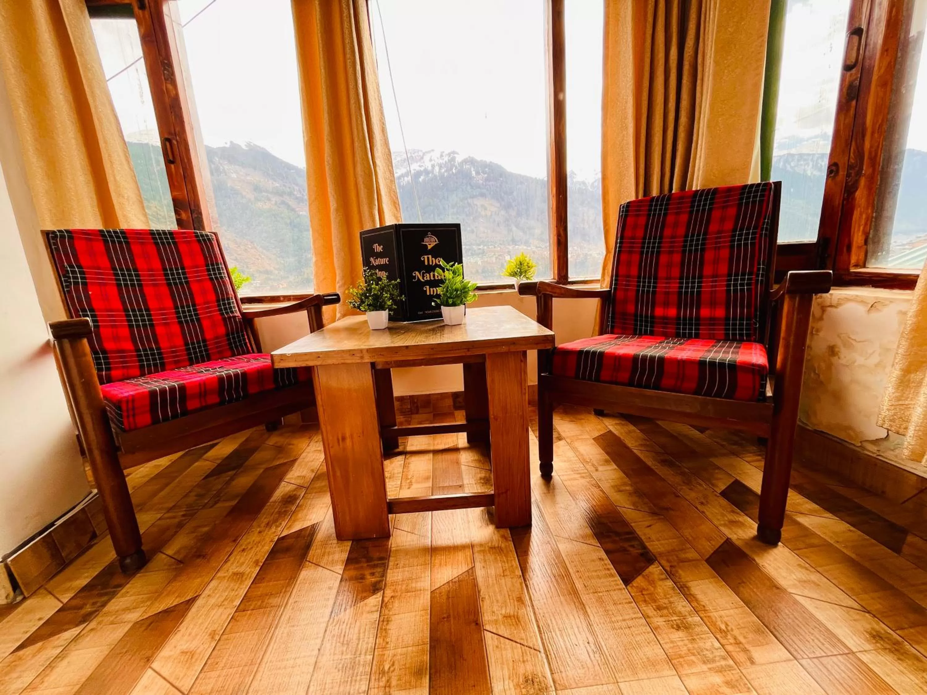 Seating Area in Himalayan Nomad Cottage, Manali