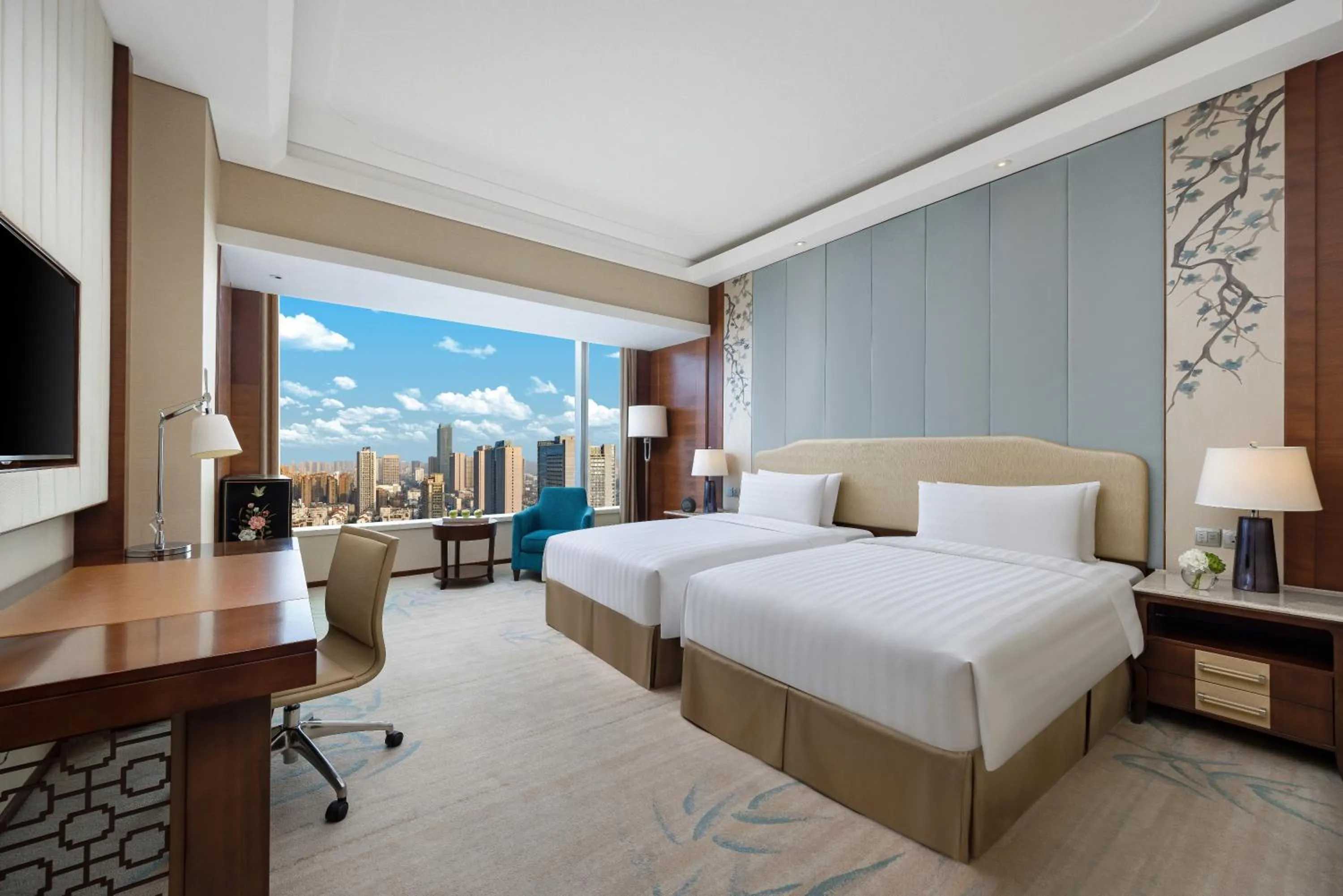 Bedroom, Bed in Shangri-La Hefei