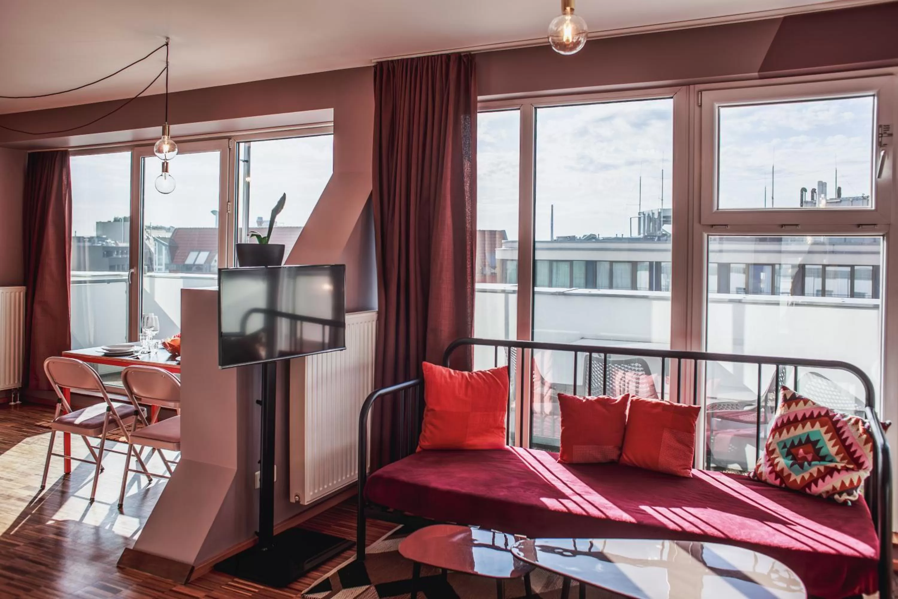 Living room in The Circus Hostel