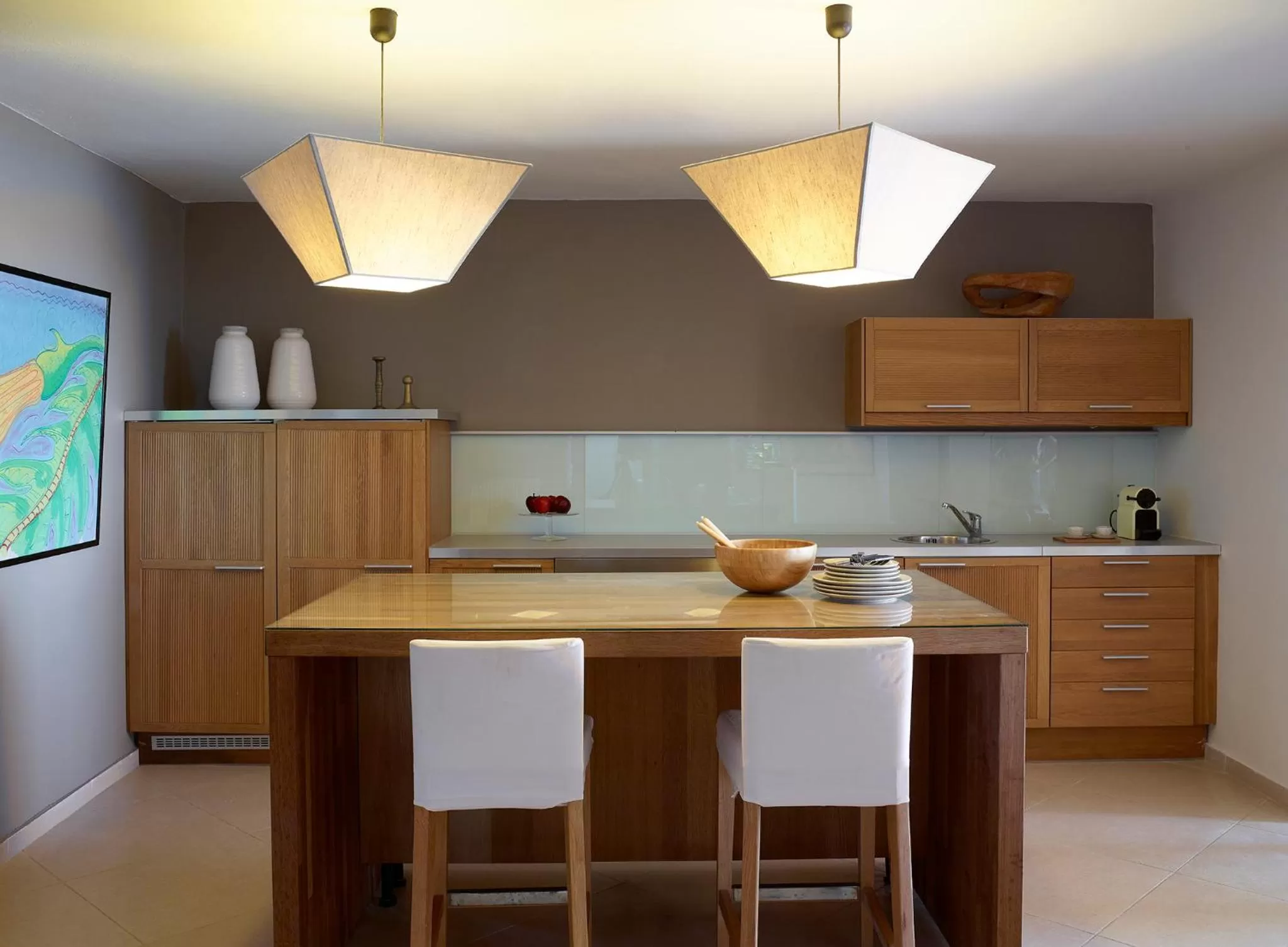 Kitchen or kitchenette in Aeolis Tinos Suites