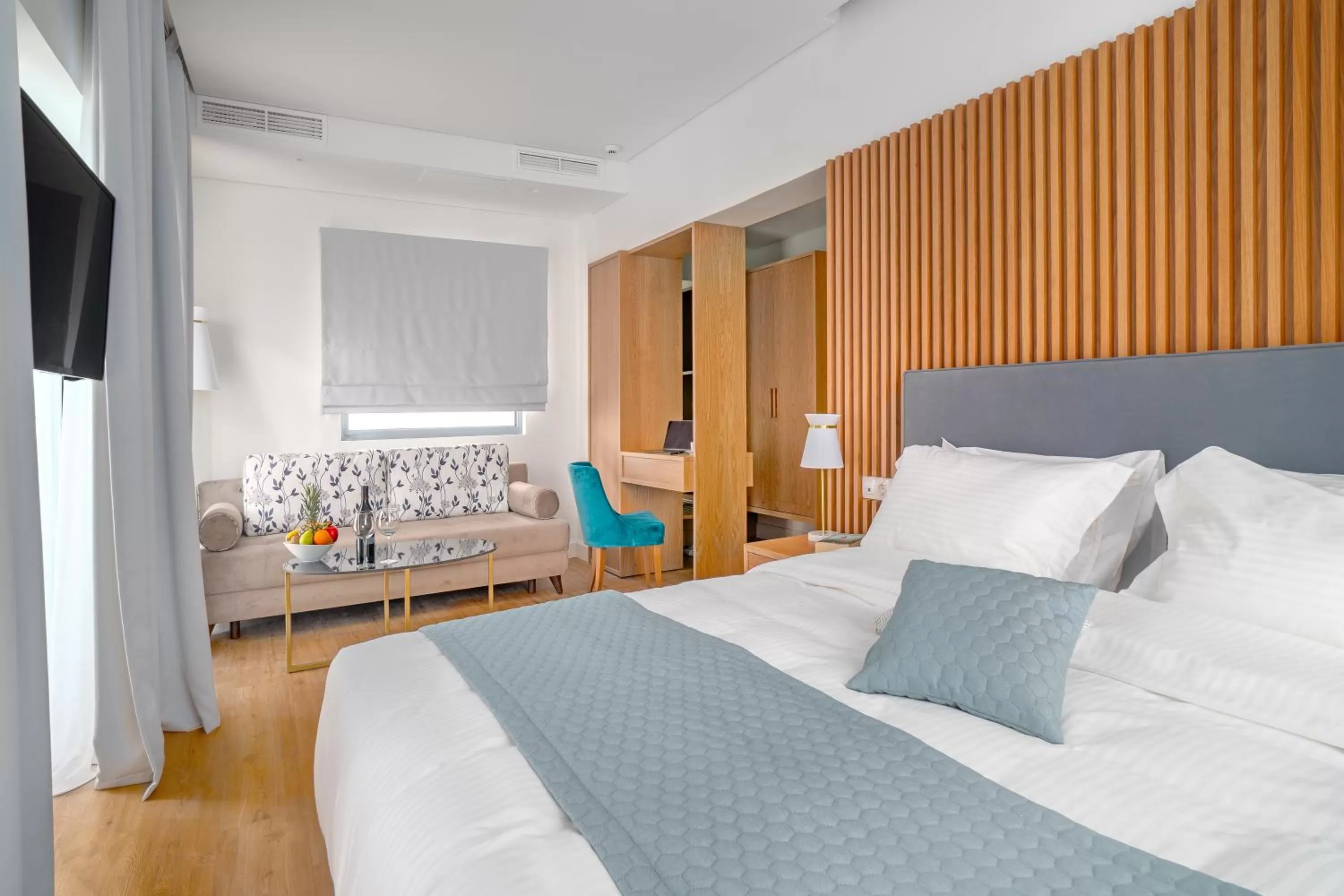 Bed in Glyfada Riviera Hotel