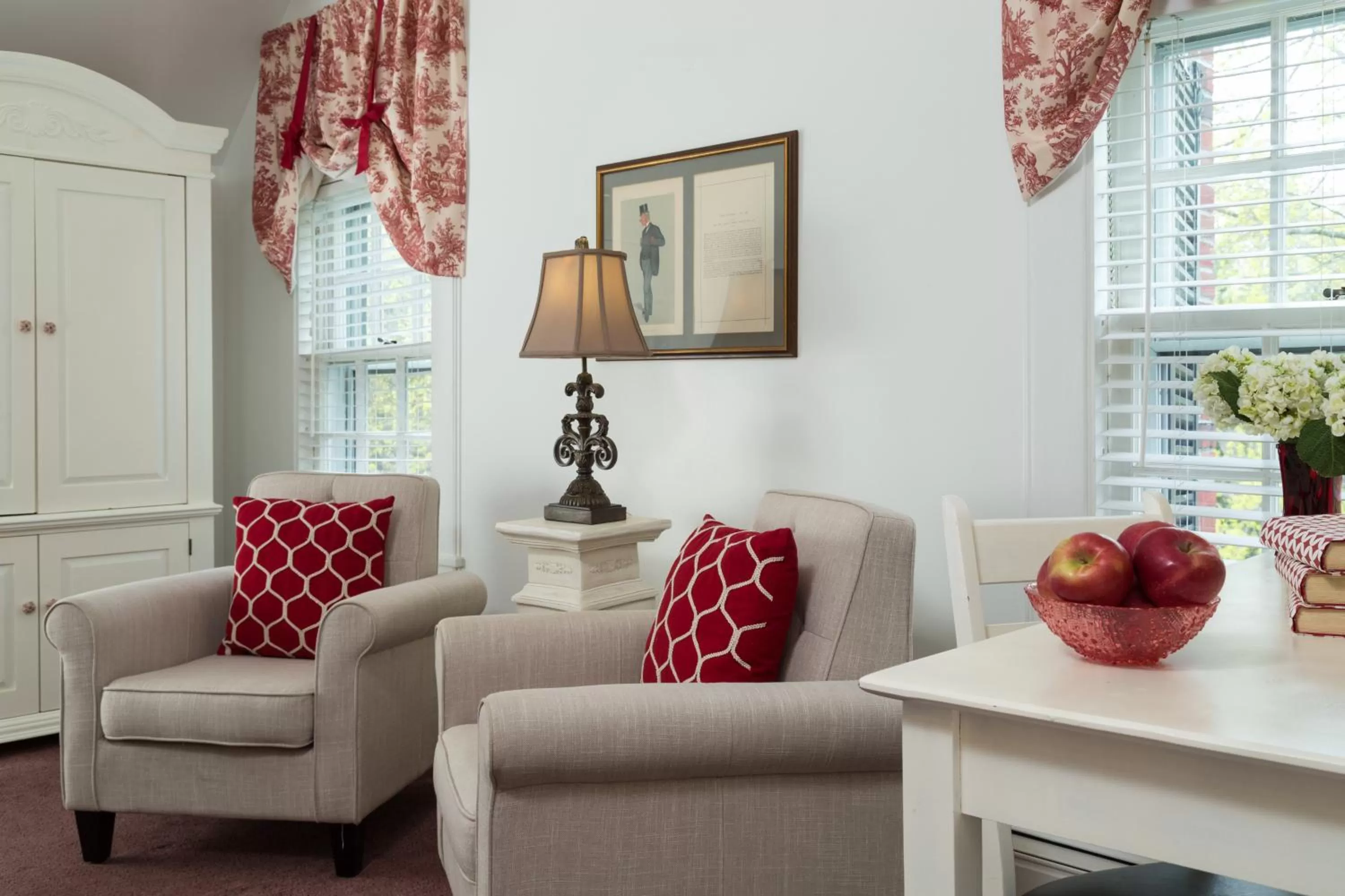 Seating area in Four Chimneys Inn