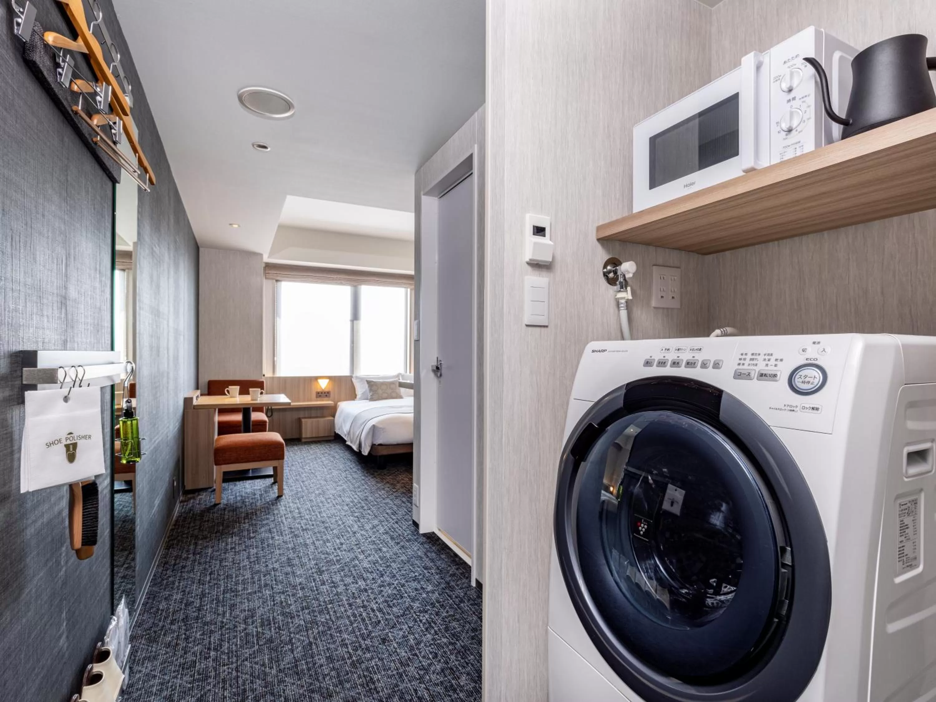 Kitchen or kitchenette, Bed in Tokyu Stay Kanazawa