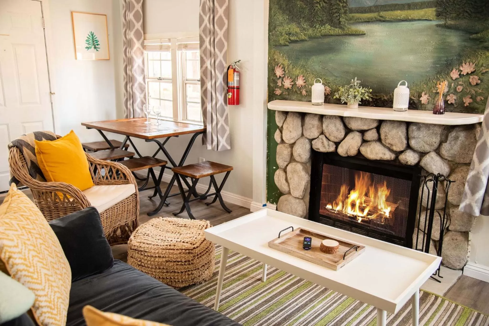 Living room in Lakewood Cabins