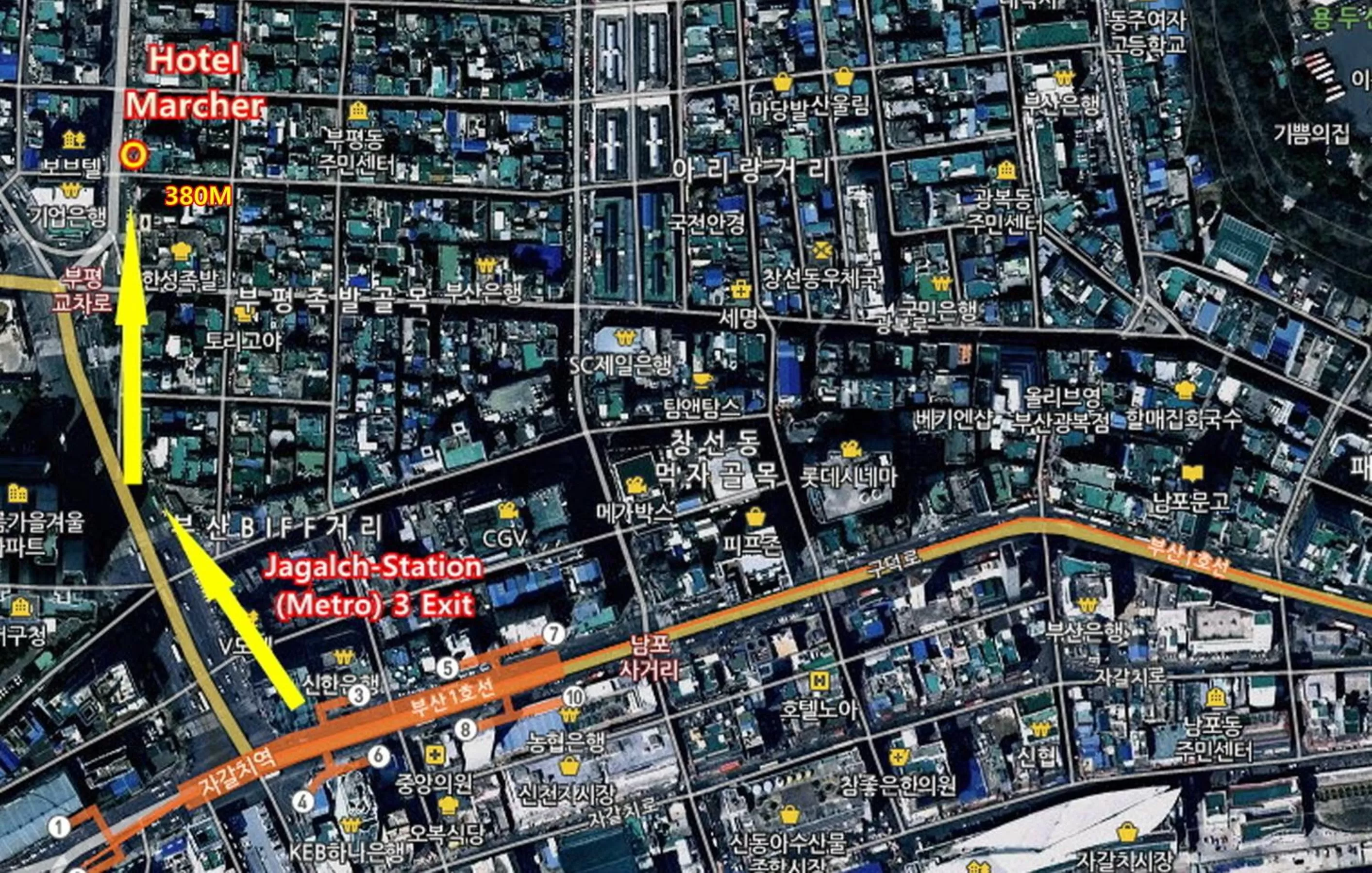 Bird's eye view in Hotel Marcher