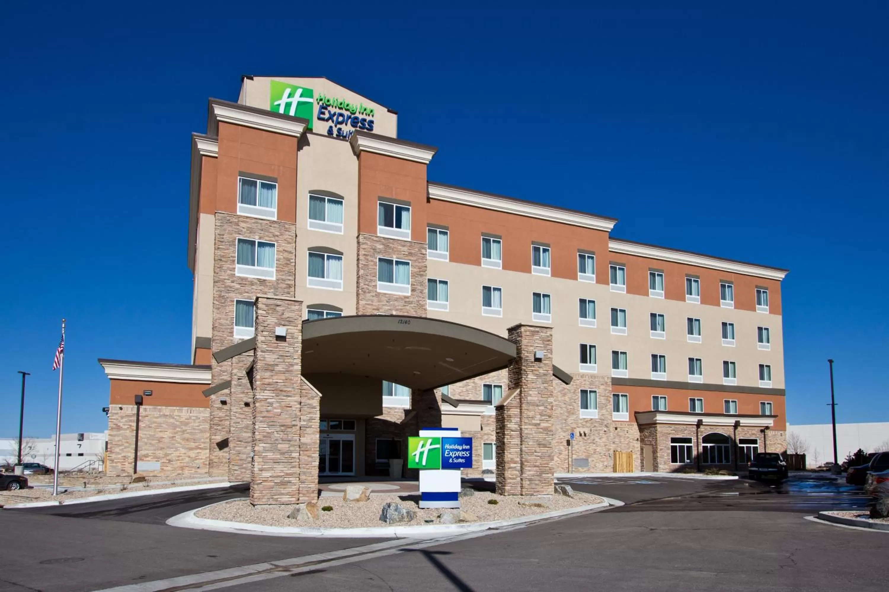 Property building in Holiday Inn Express and Suites Denver East Peoria Street by IHG