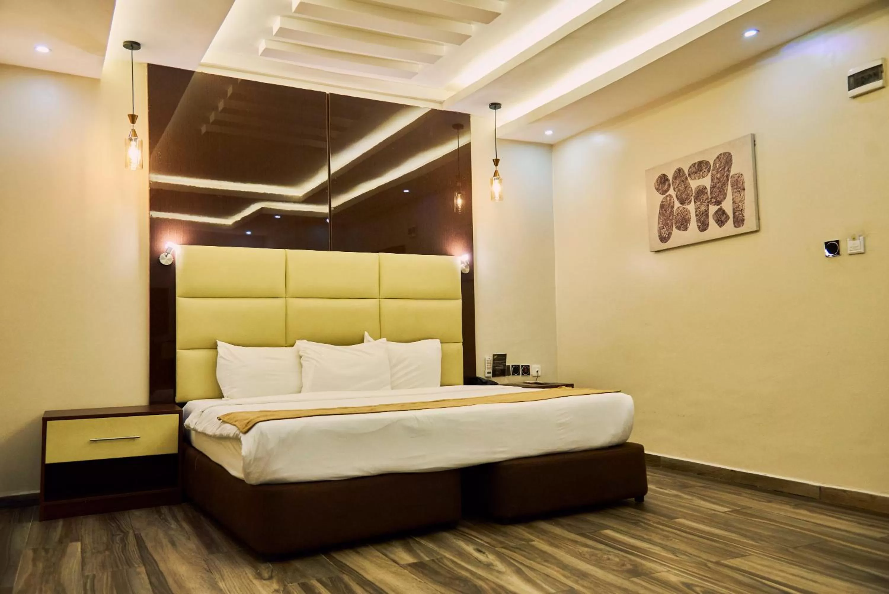 Bed in MayFair Hotel Maitama Abuja