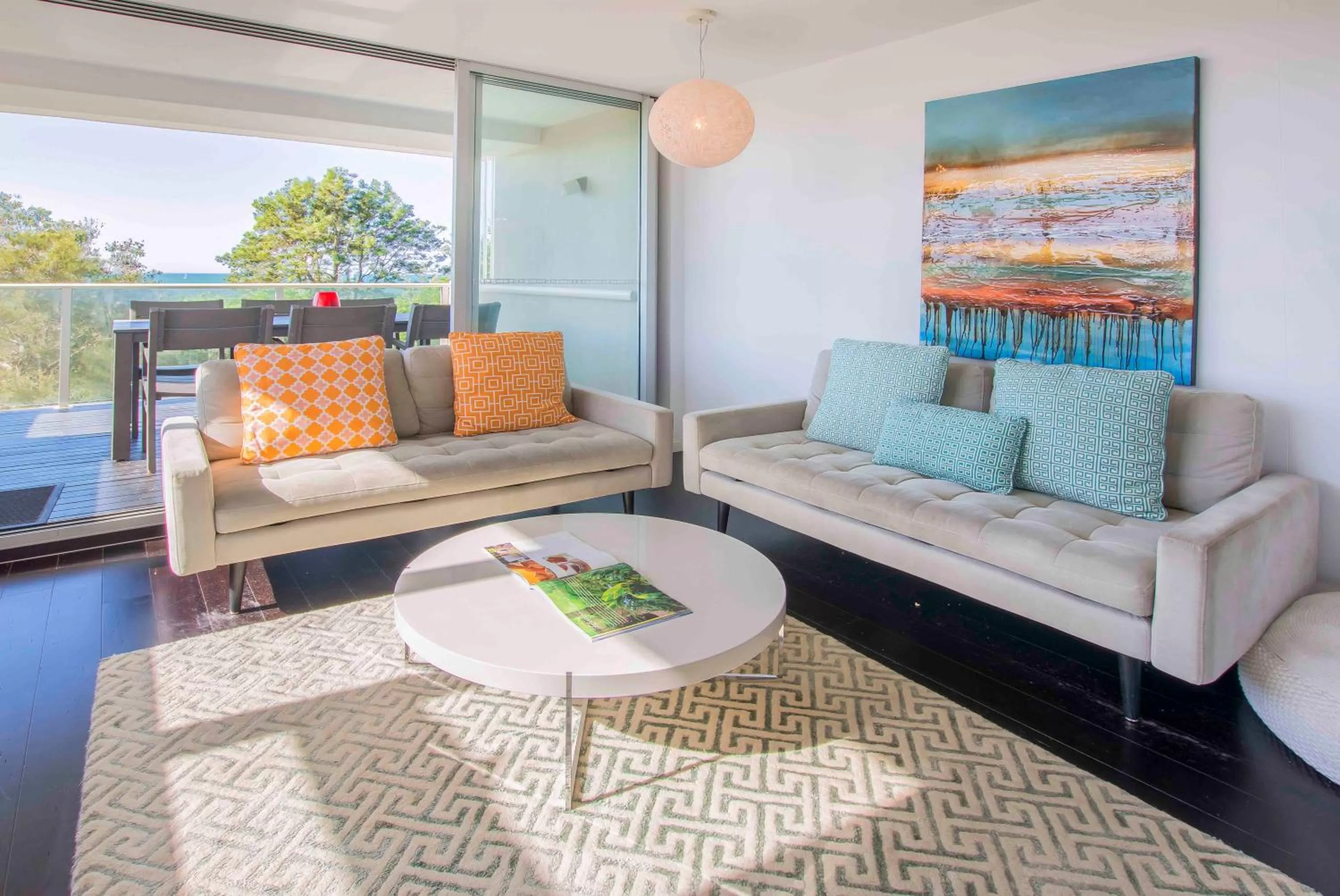 Living room in 84 The Spit Holiday Apartments